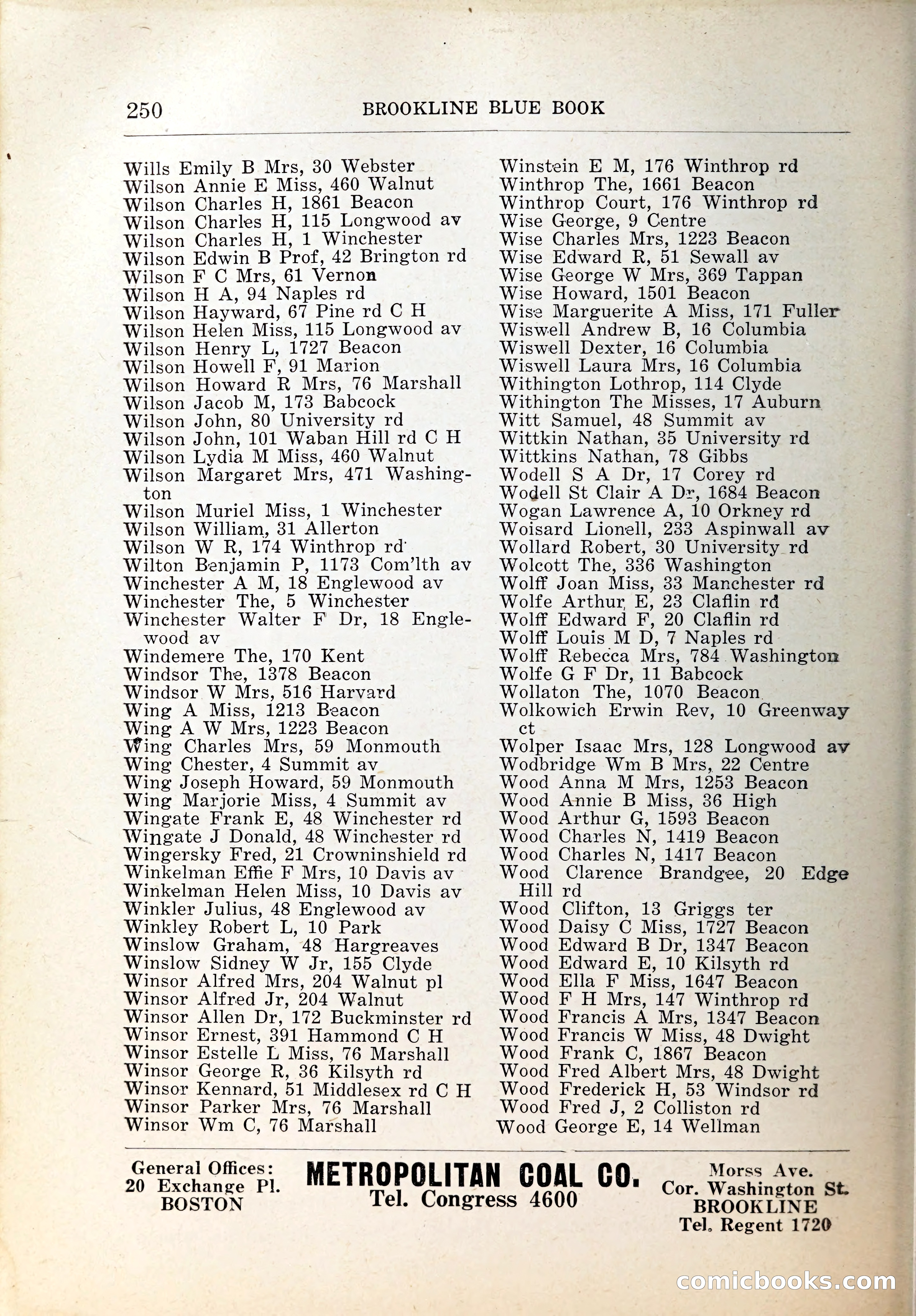 Blue Book of Brookline, 1926 — page 285 of 327