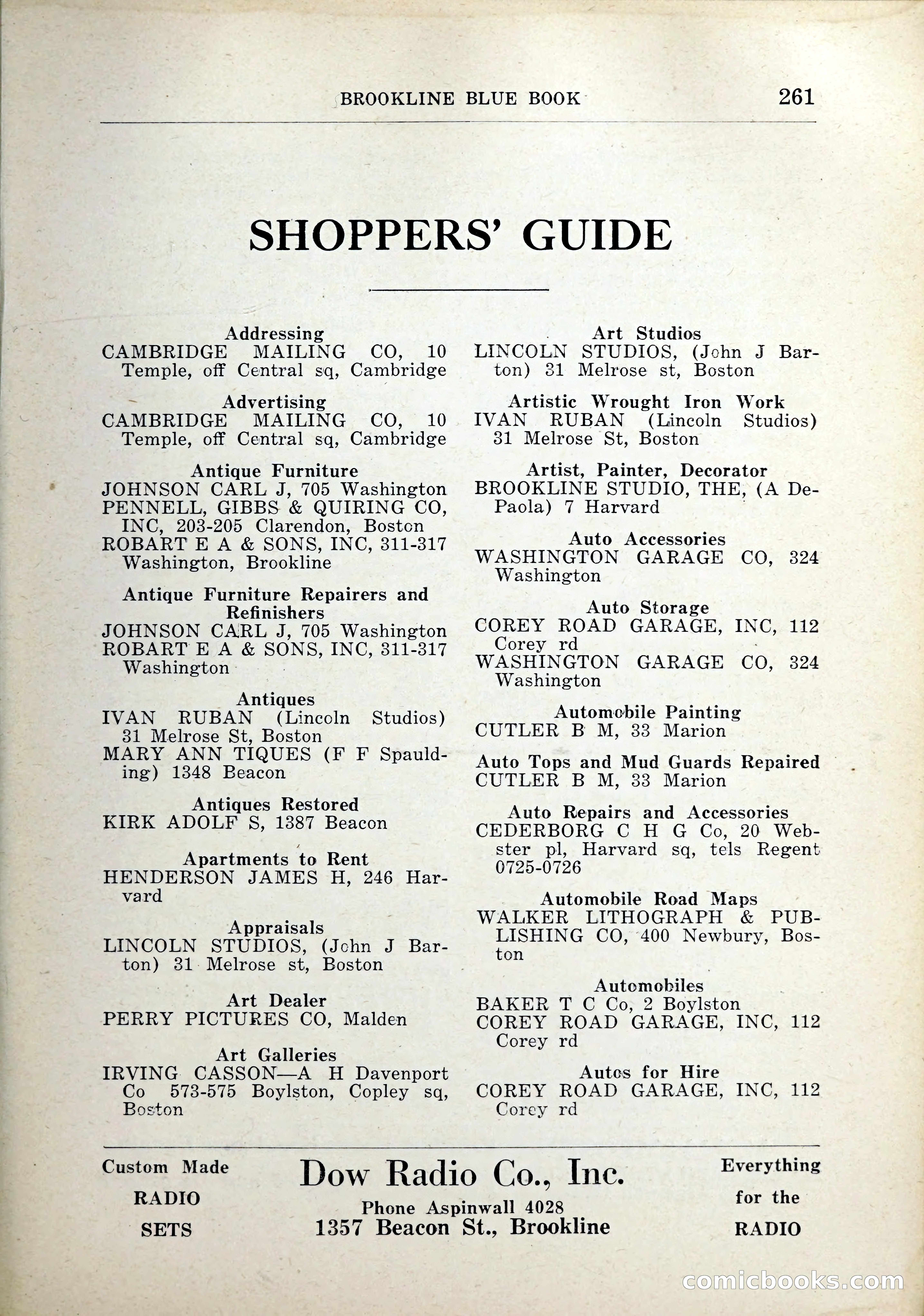 Blue Book of Brookline, 1926 — page 296 of 327