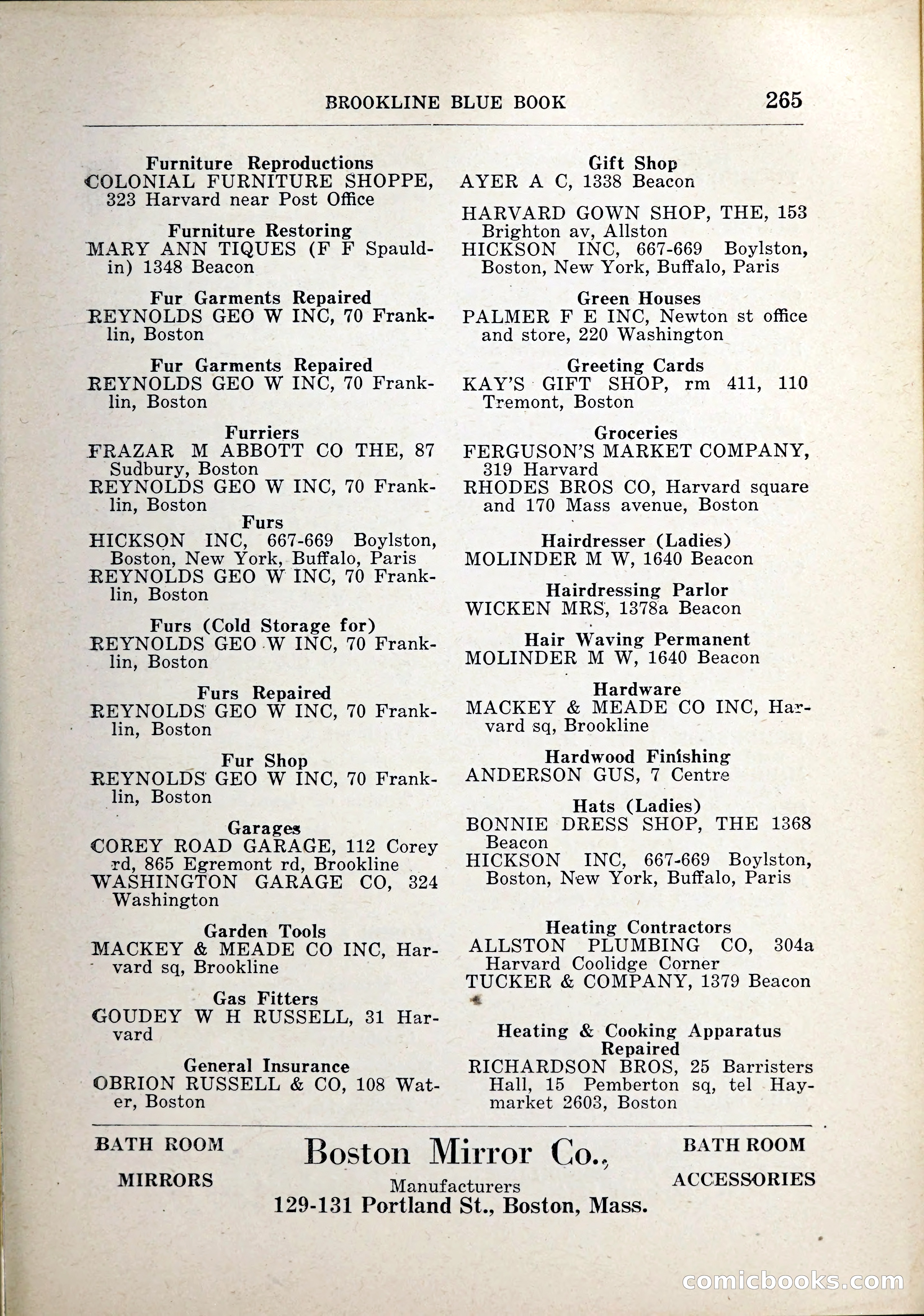 Blue Book of Brookline, 1926 — page 300 of 327