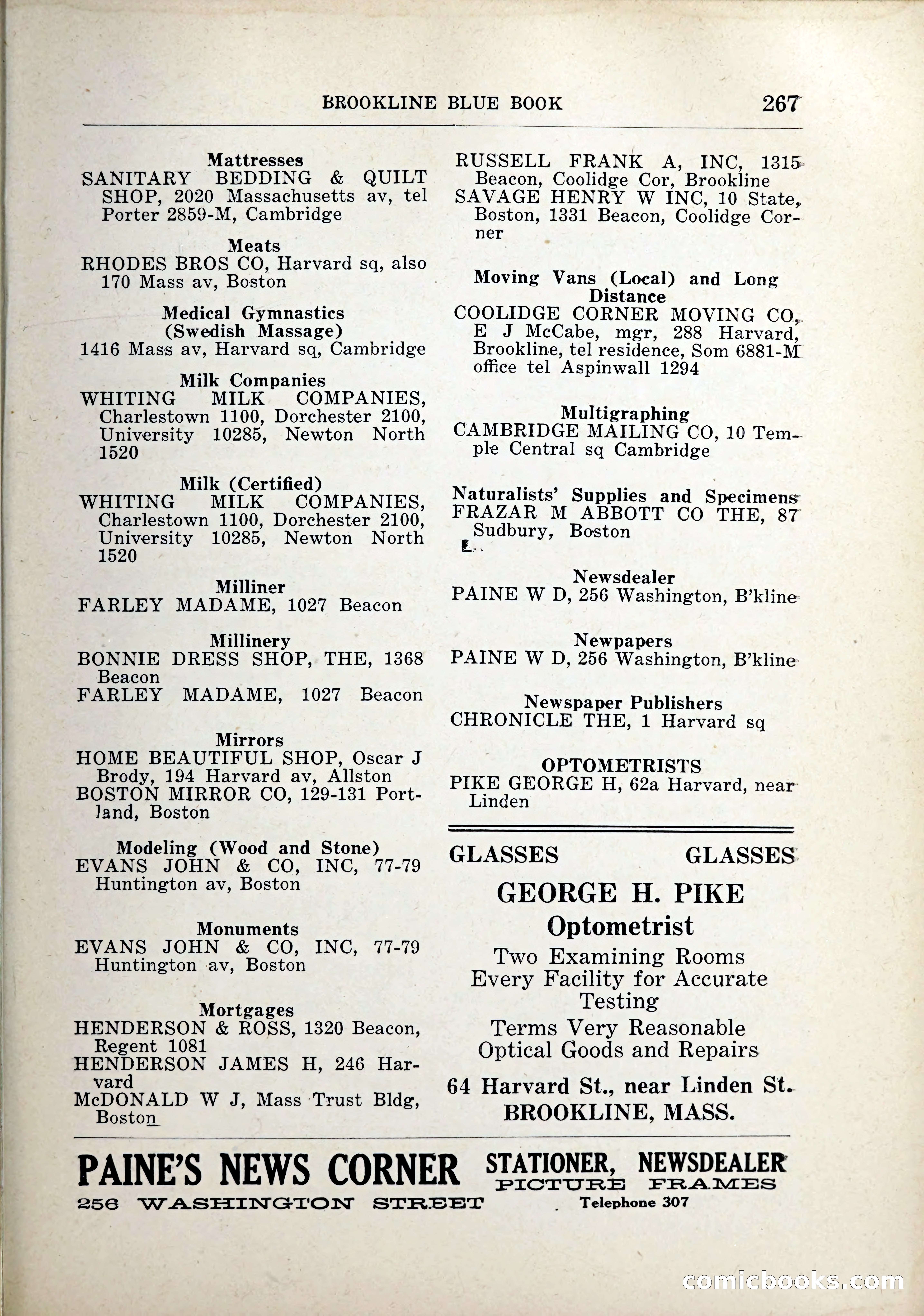Blue Book of Brookline, 1926 — page 302 of 327