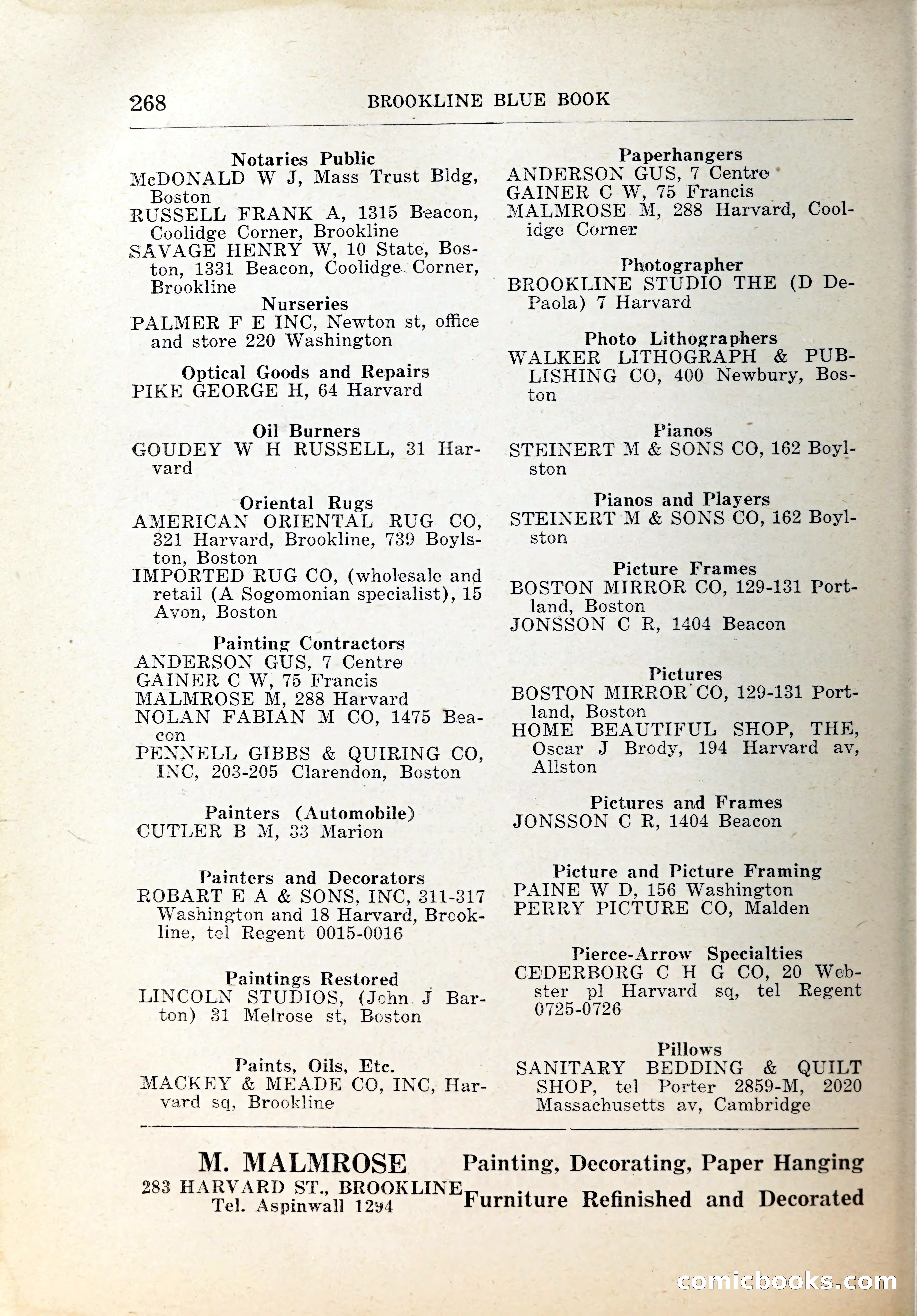 Blue Book of Brookline, 1926 — page 303 of 327