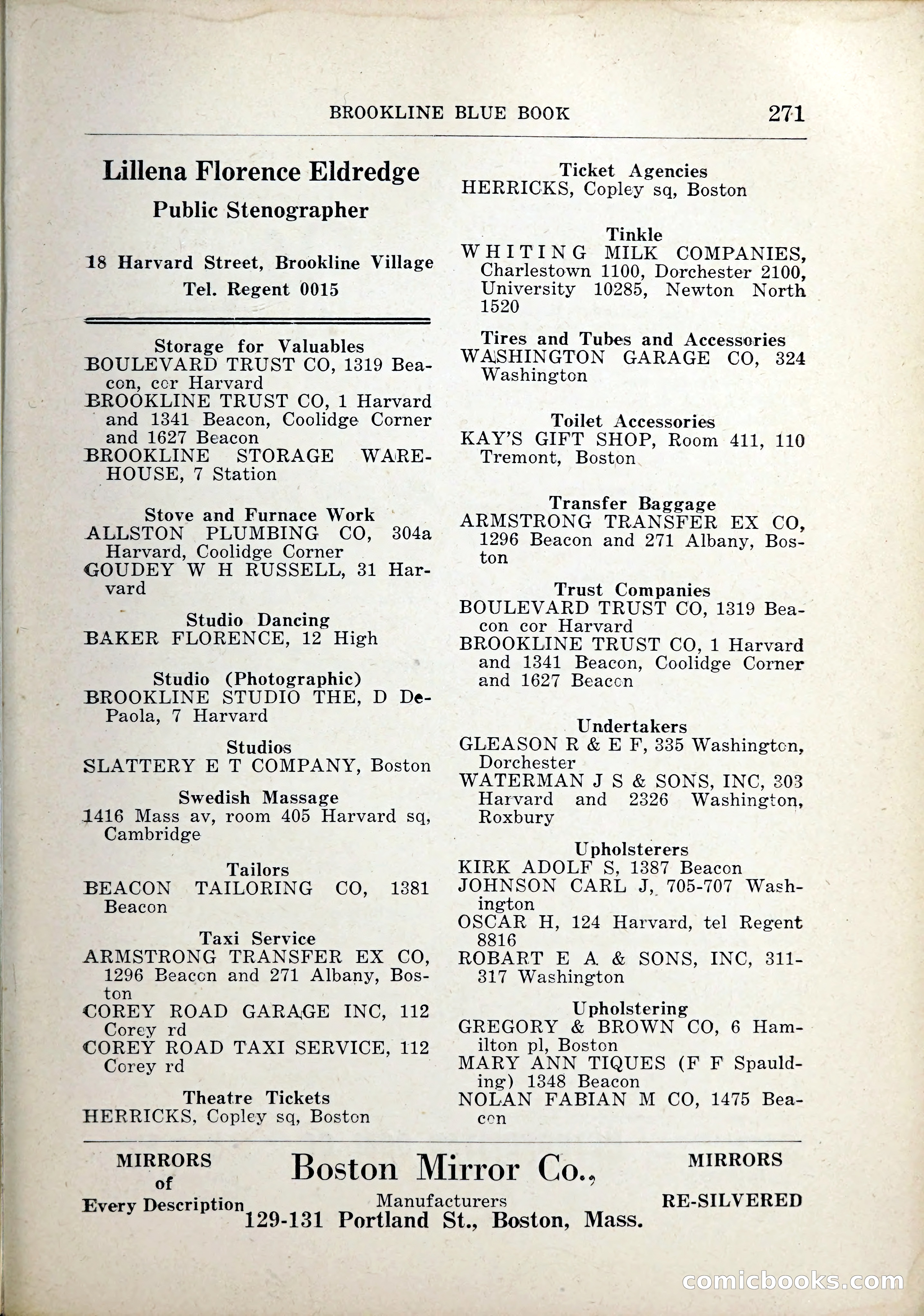 Blue Book of Brookline, 1926 — page 306 of 327