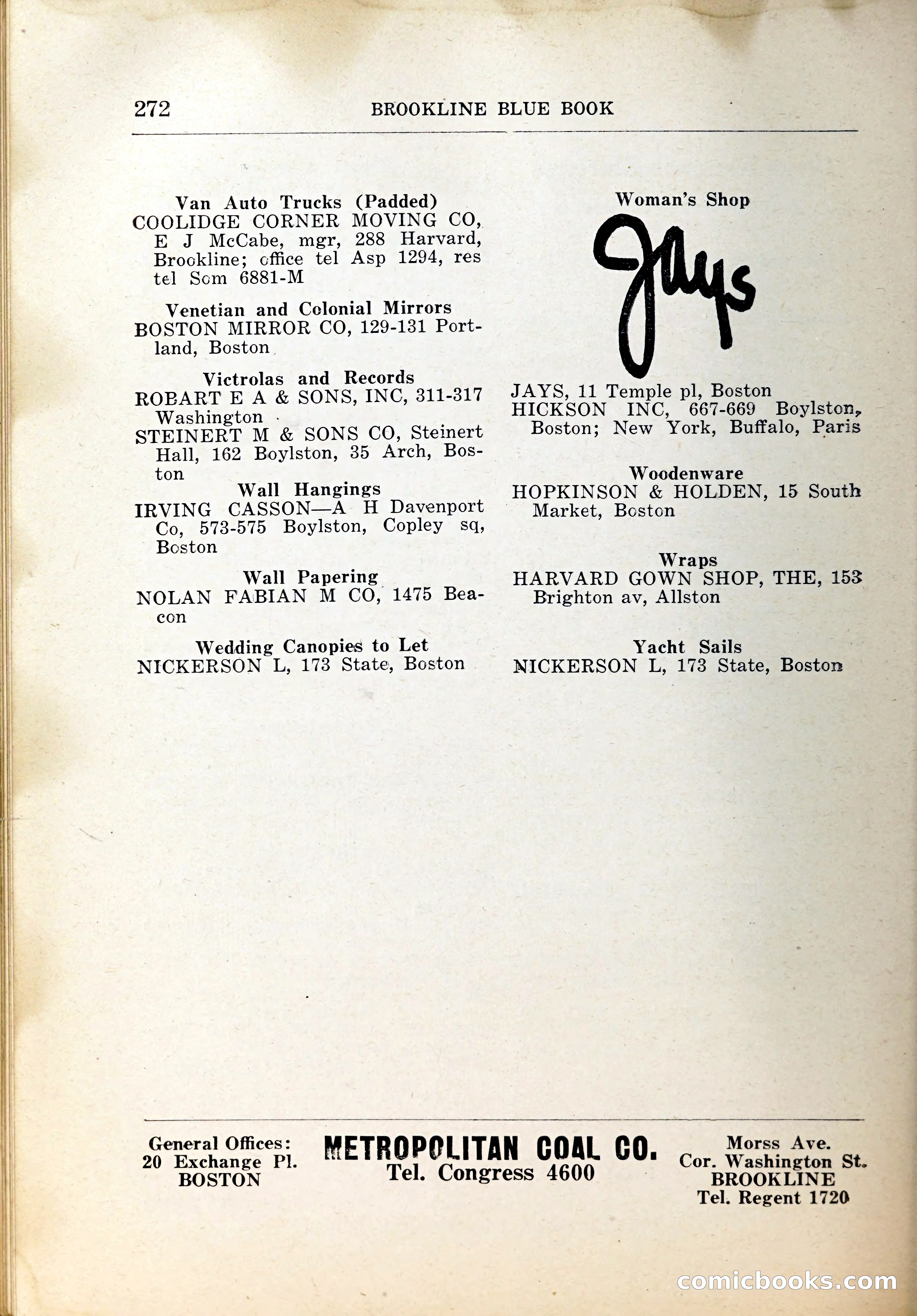 Blue Book of Brookline, 1926 — page 307 of 327