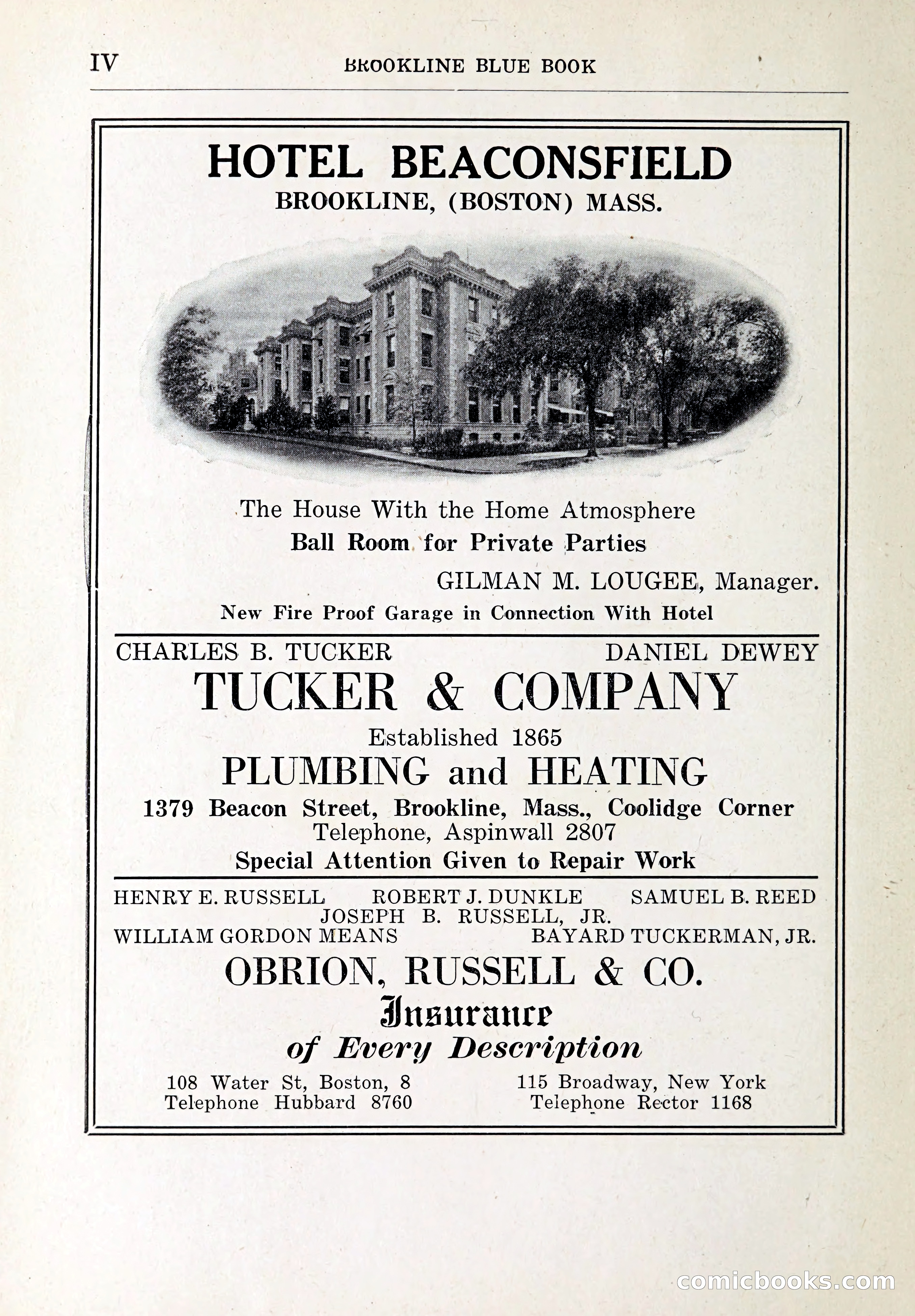Blue Book of Brookline and Longwood — page 5 of 347