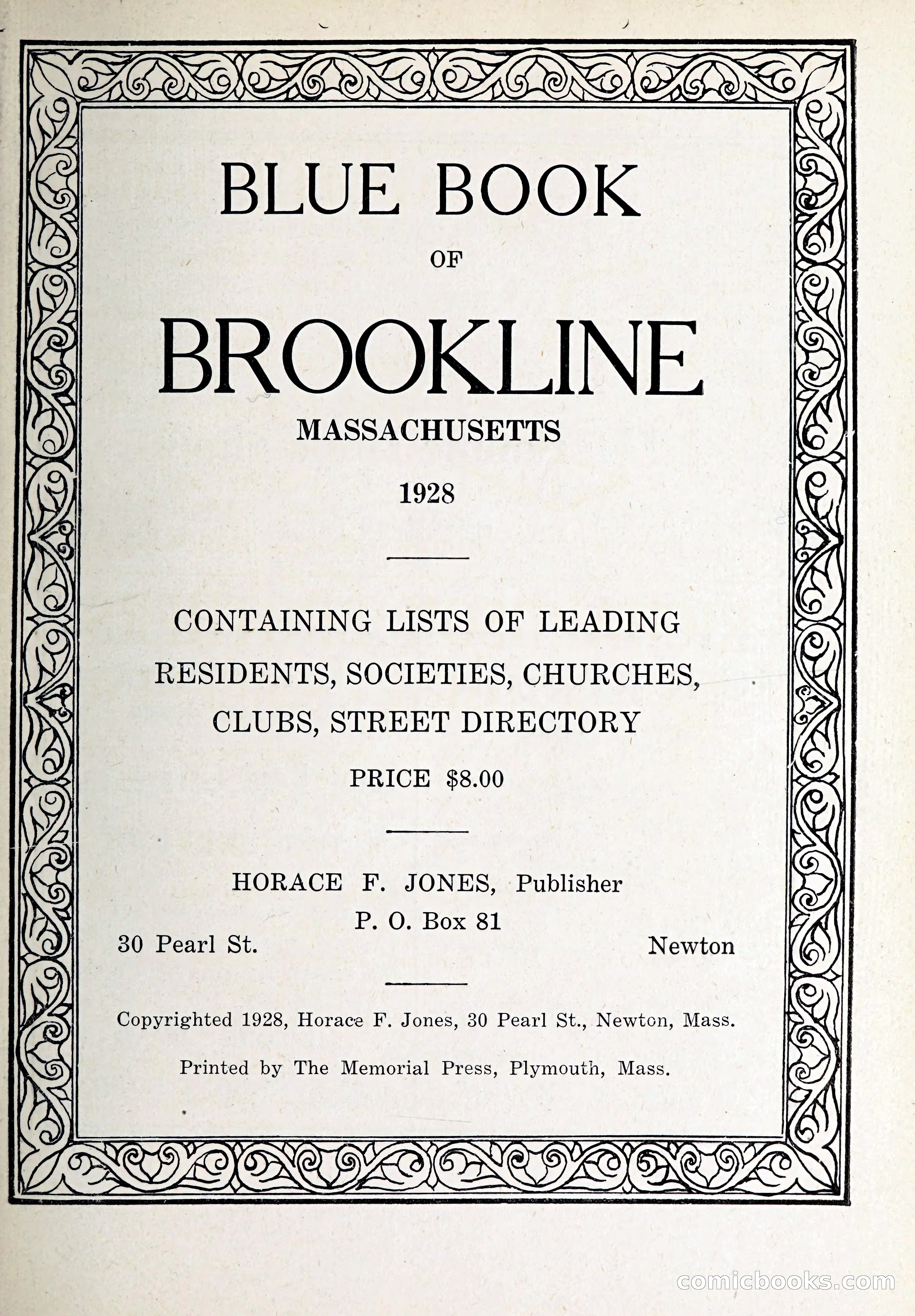 Blue Book of Brookline and Longwood — page 18 of 347