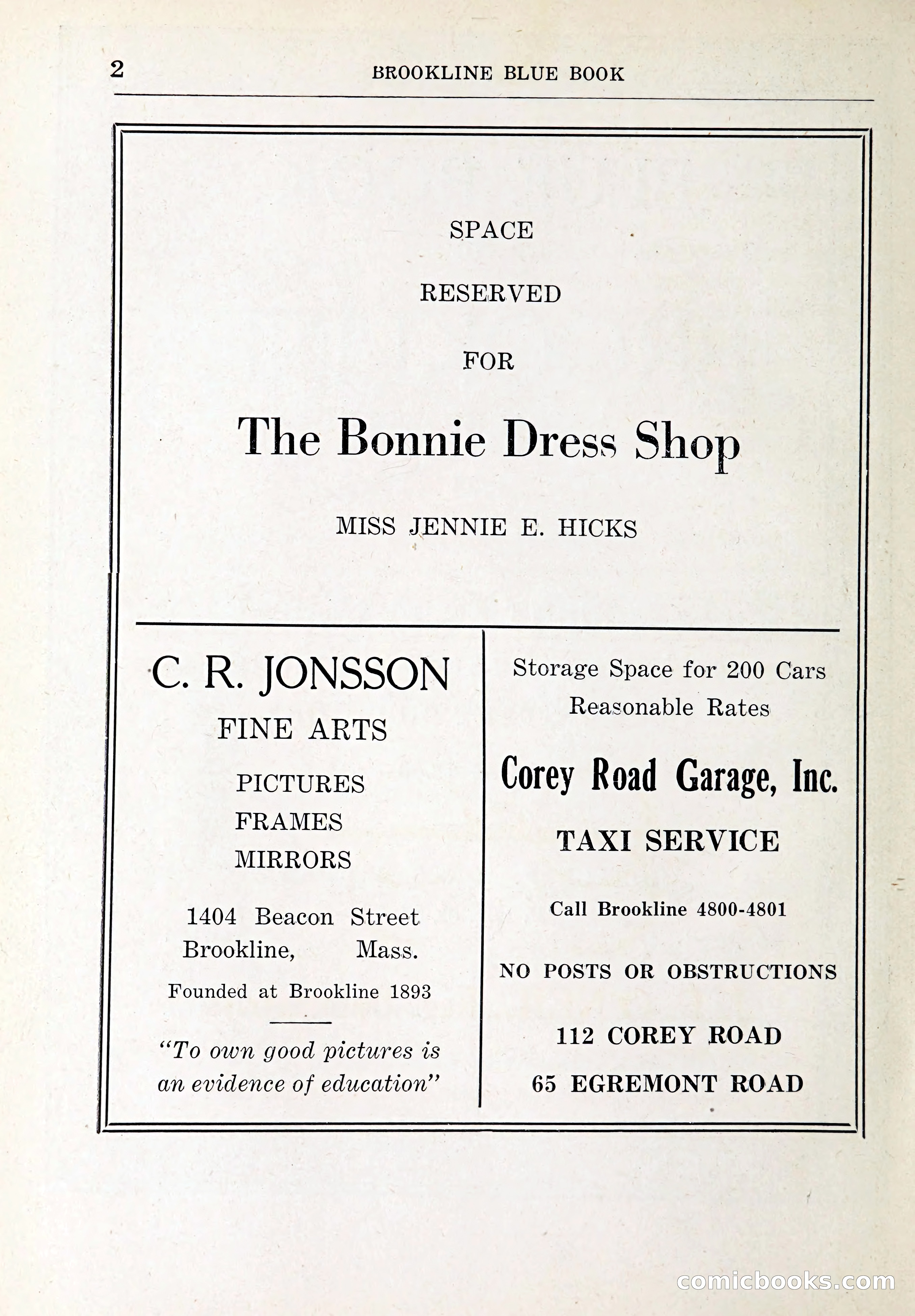 Blue Book of Brookline and Longwood — page 19 of 347