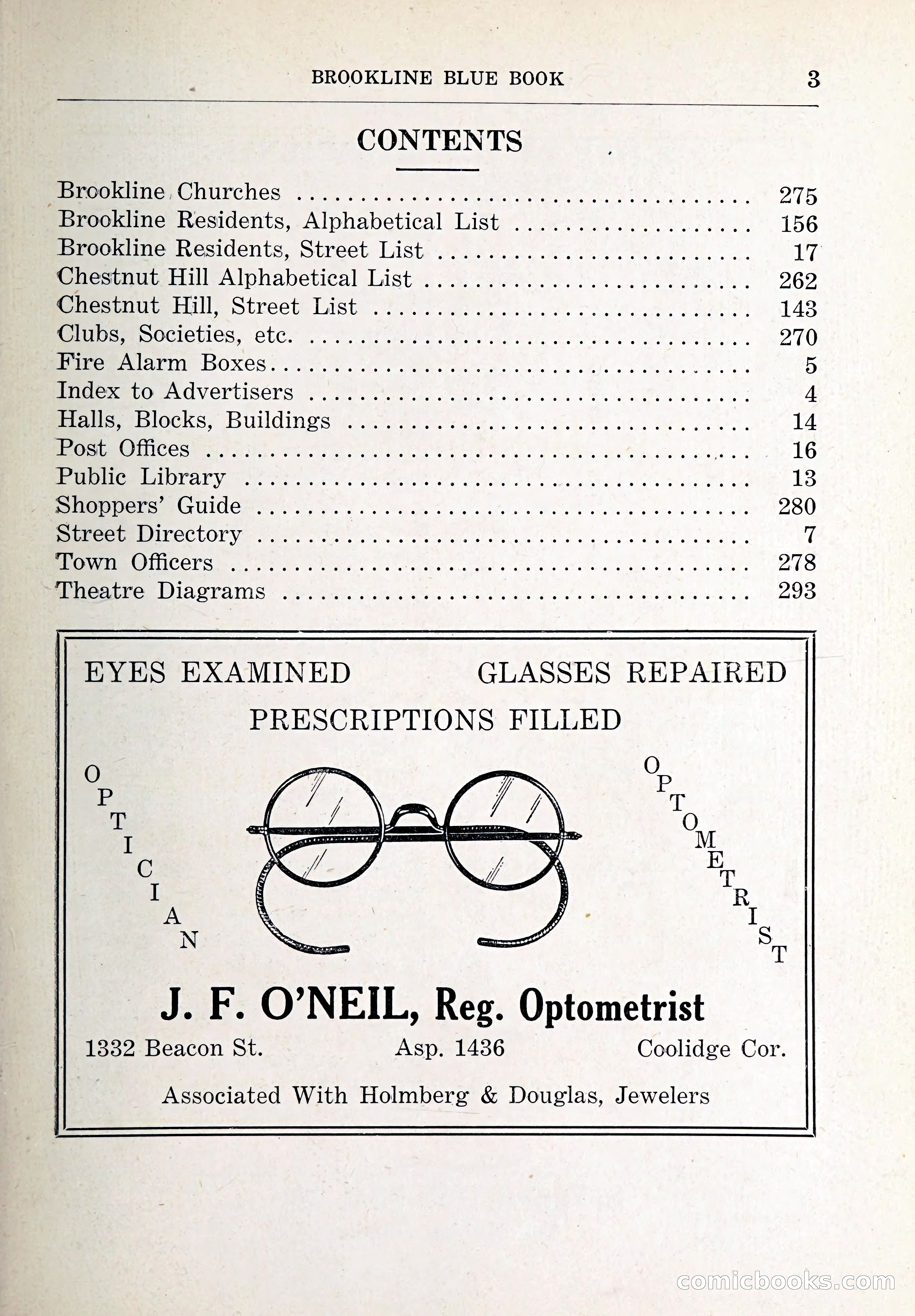 Blue Book of Brookline and Longwood — page 20 of 347