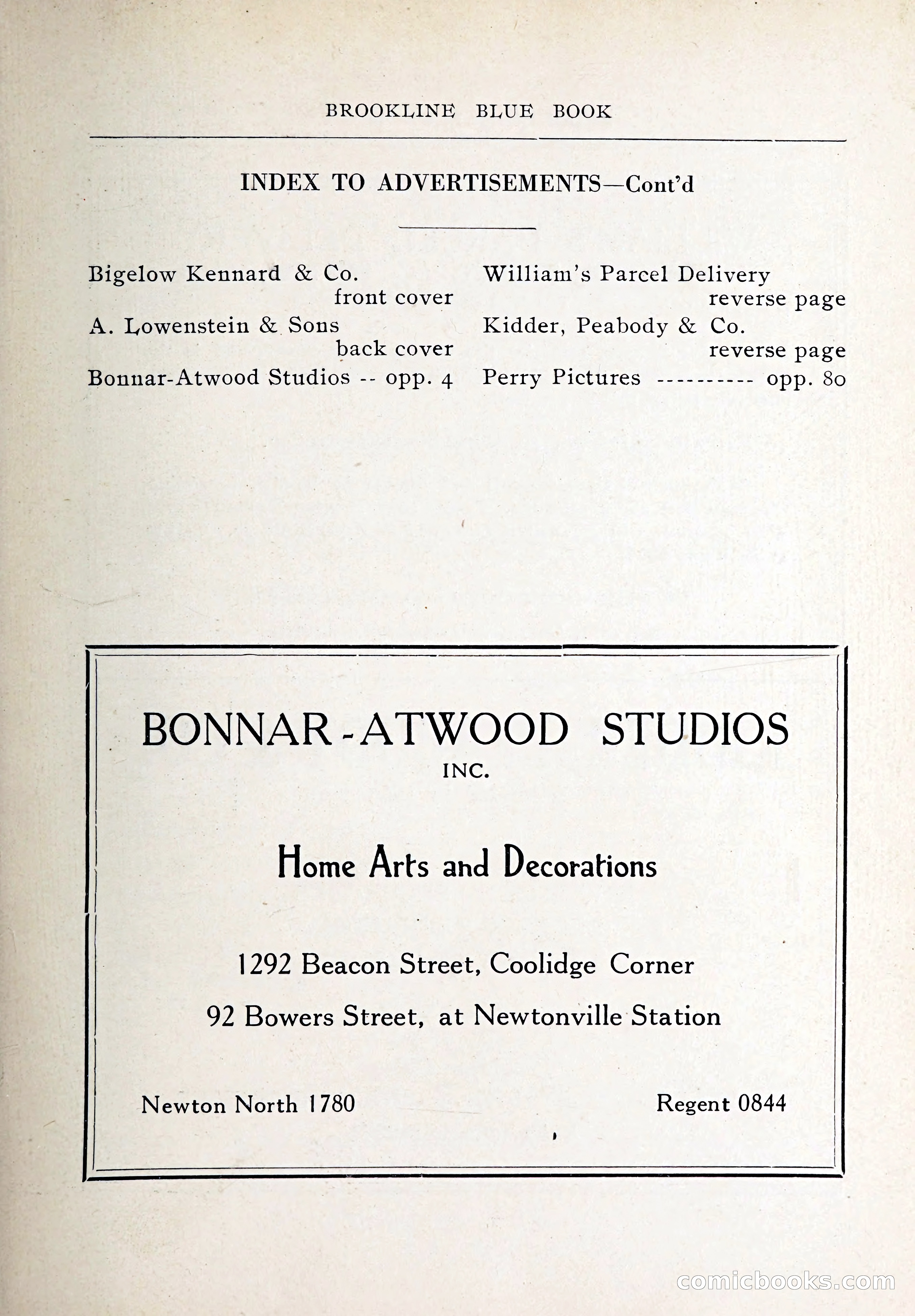 Blue Book of Brookline and Longwood — page 22 of 347