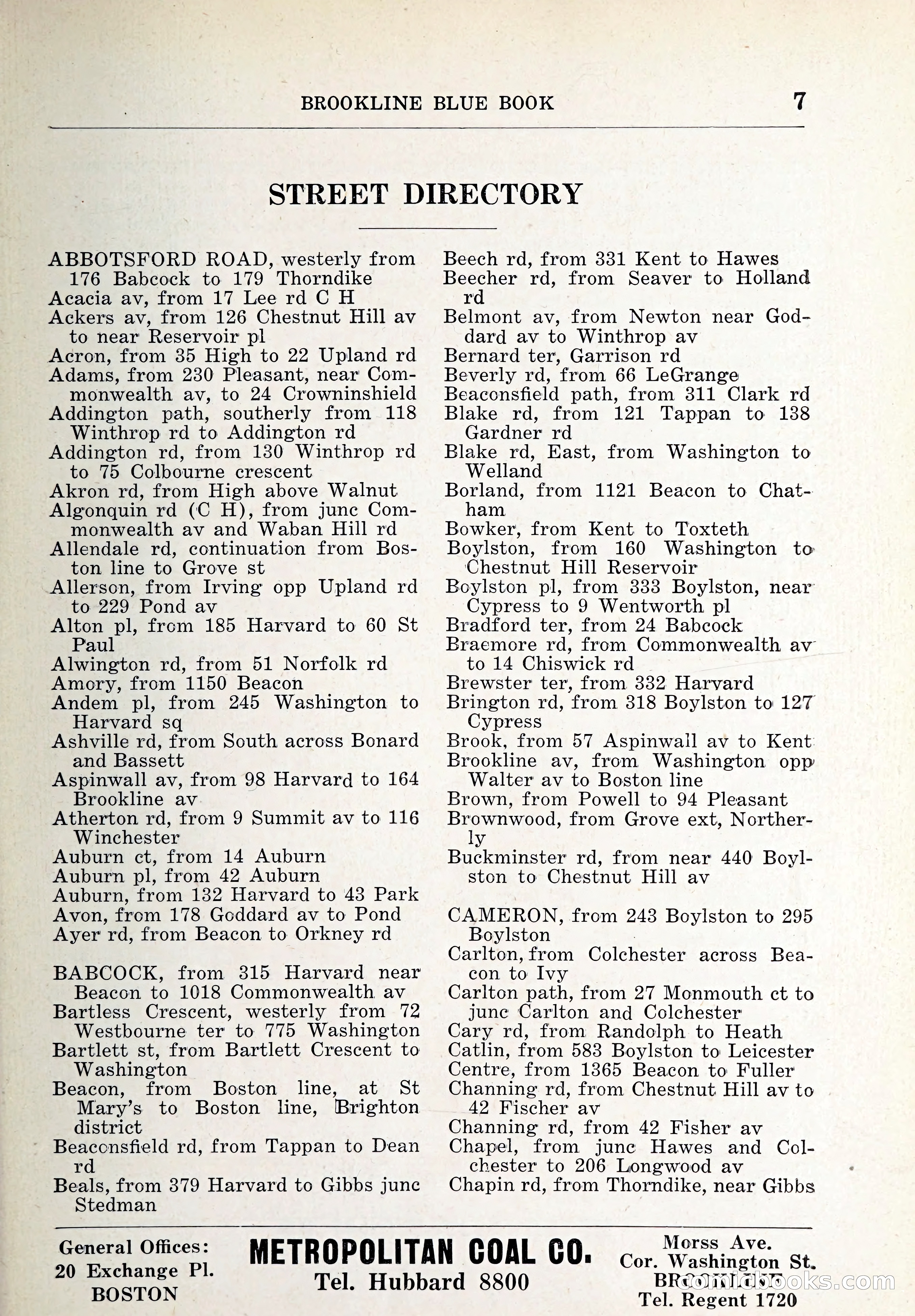 Blue Book of Brookline and Longwood — page 30 of 347