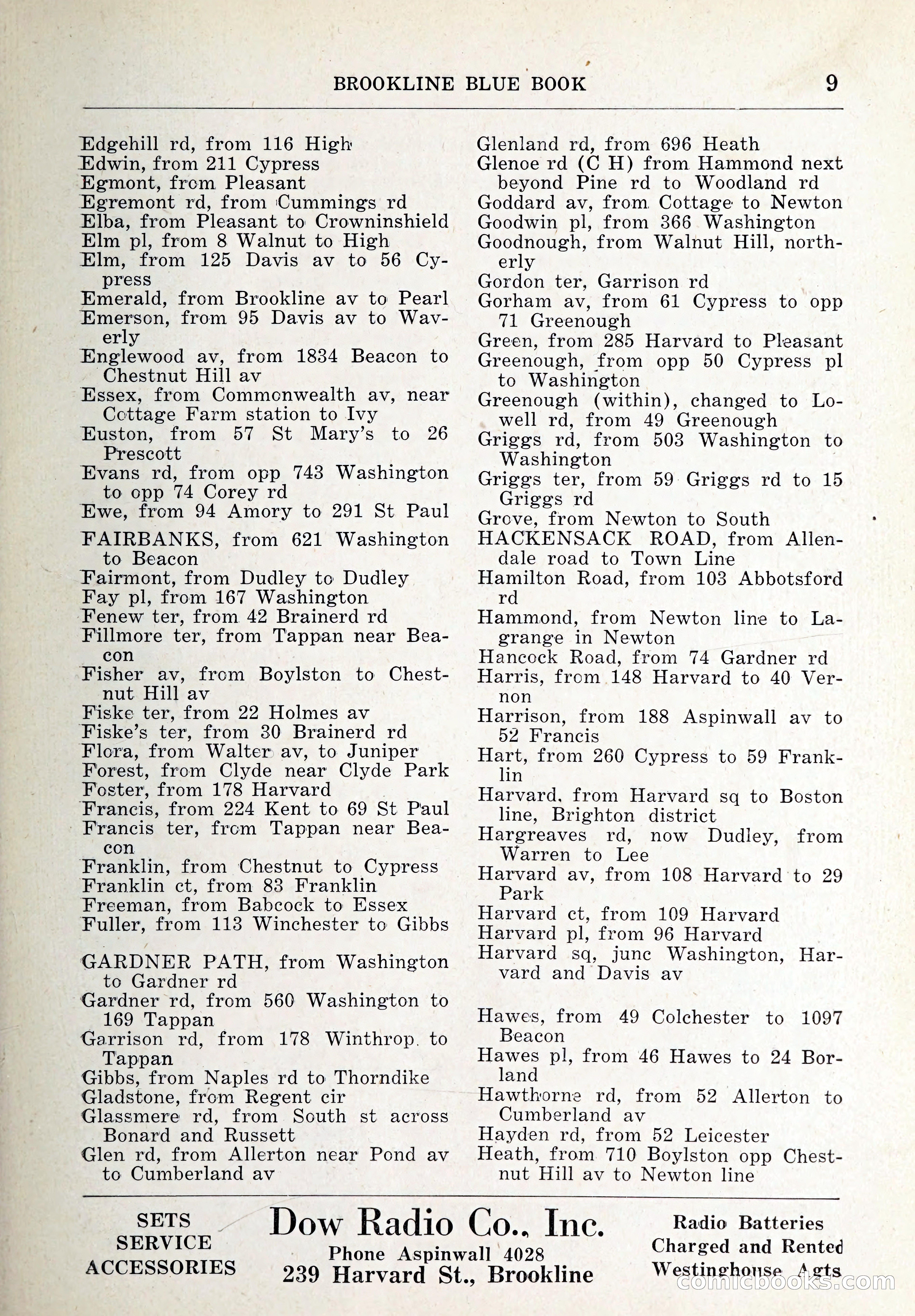 Blue Book of Brookline and Longwood — page 32 of 347
