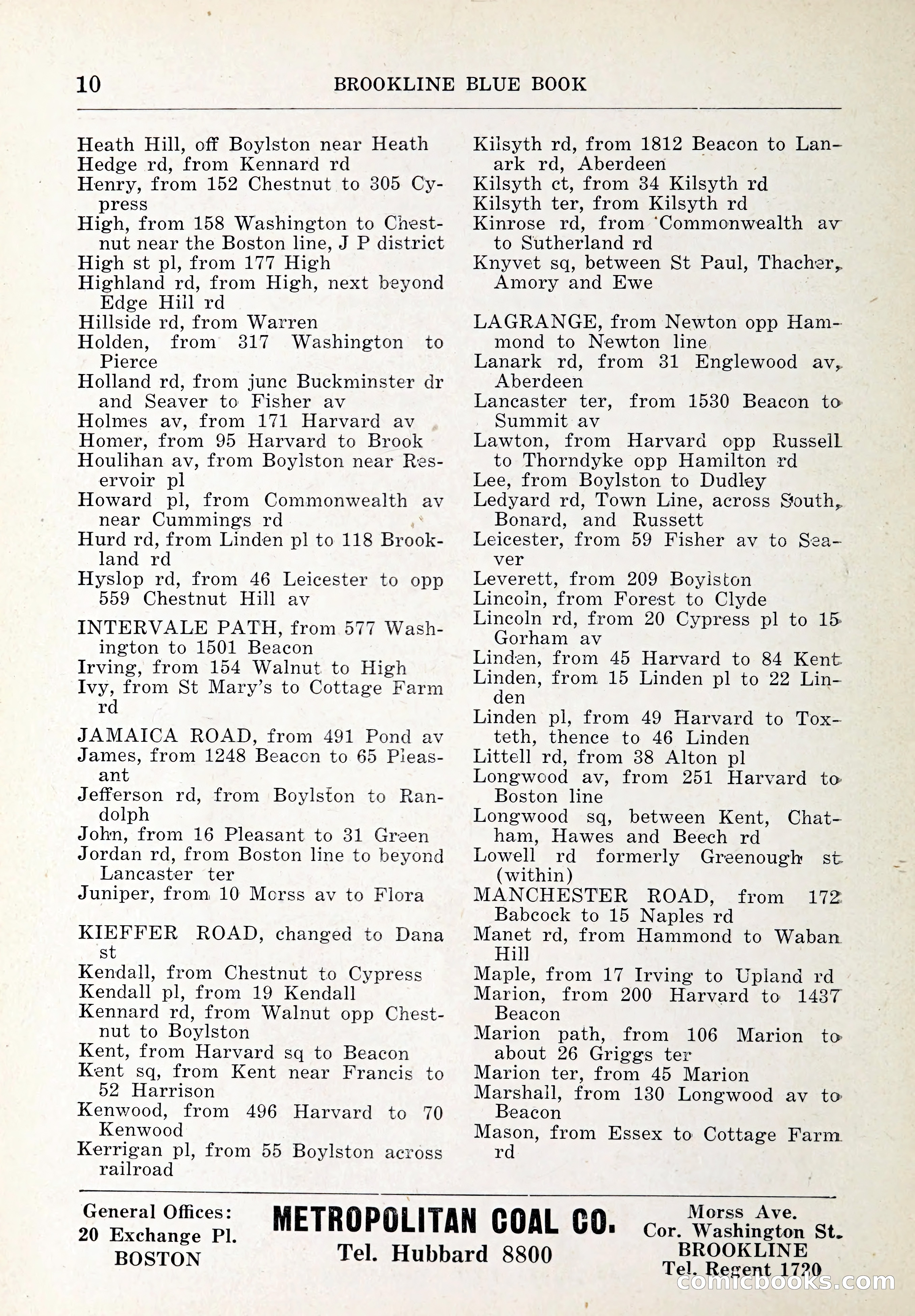 Blue Book of Brookline and Longwood — page 33 of 347