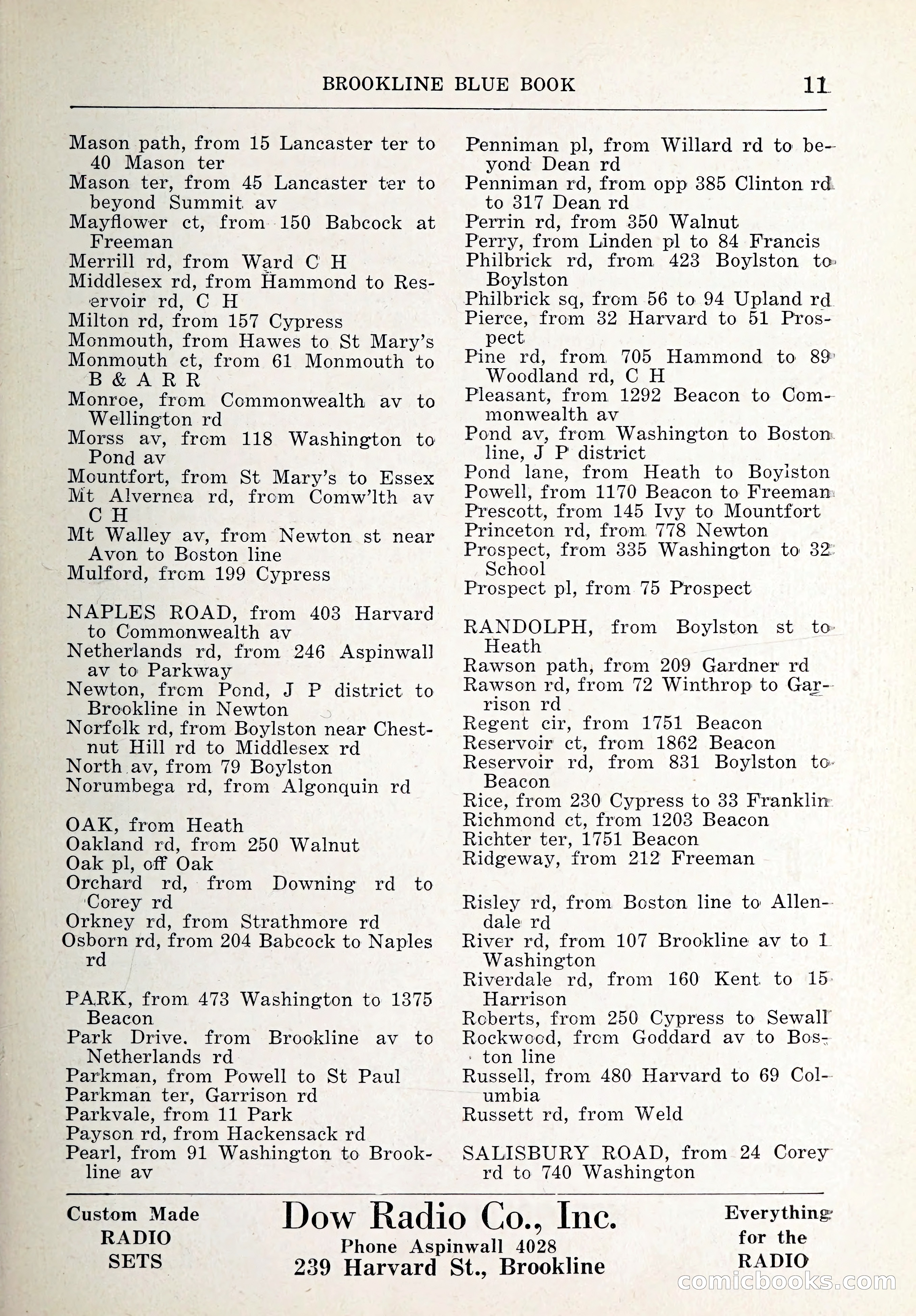 Blue Book of Brookline and Longwood — page 34 of 347