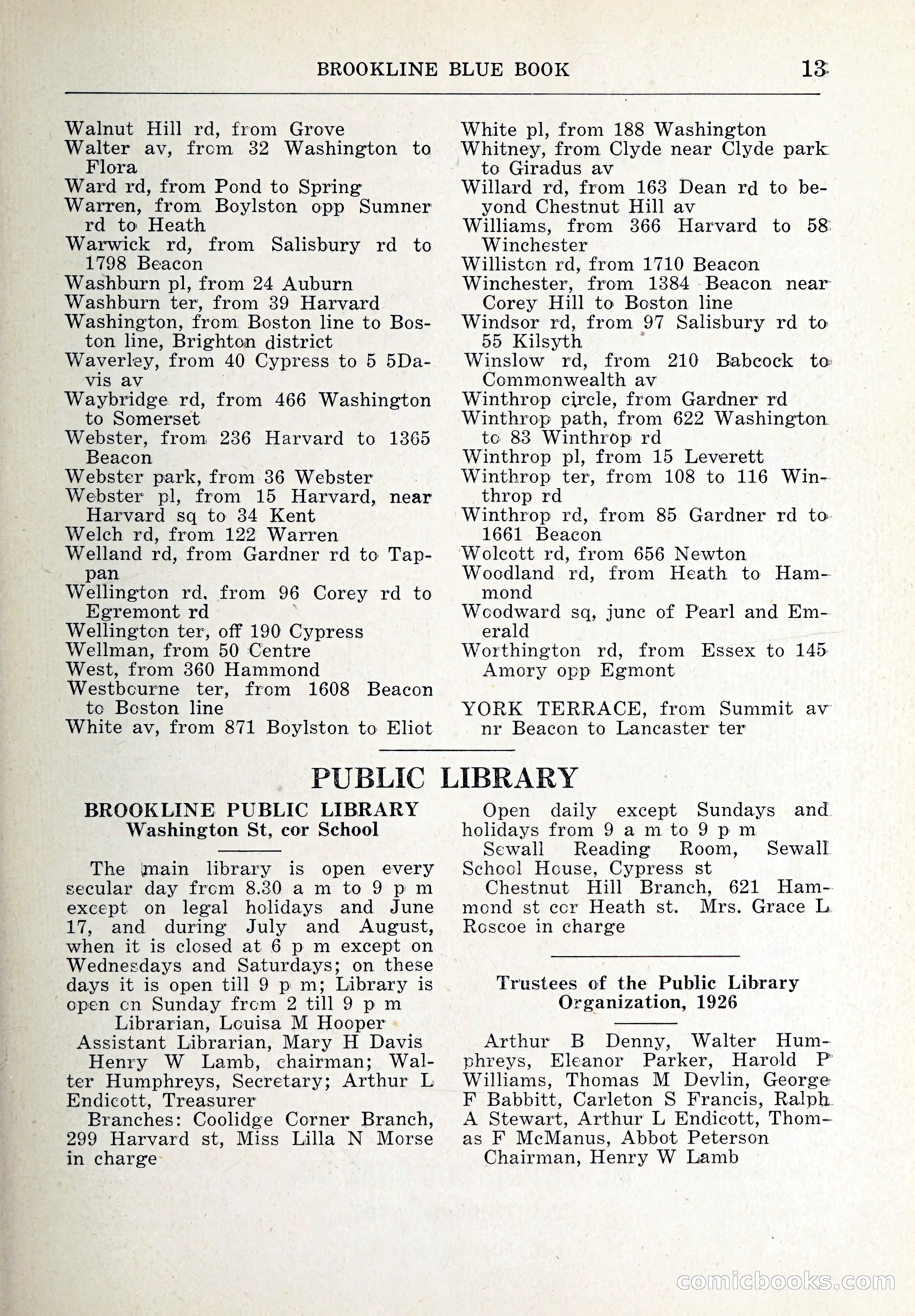 Blue Book of Brookline and Longwood — page 36 of 347
