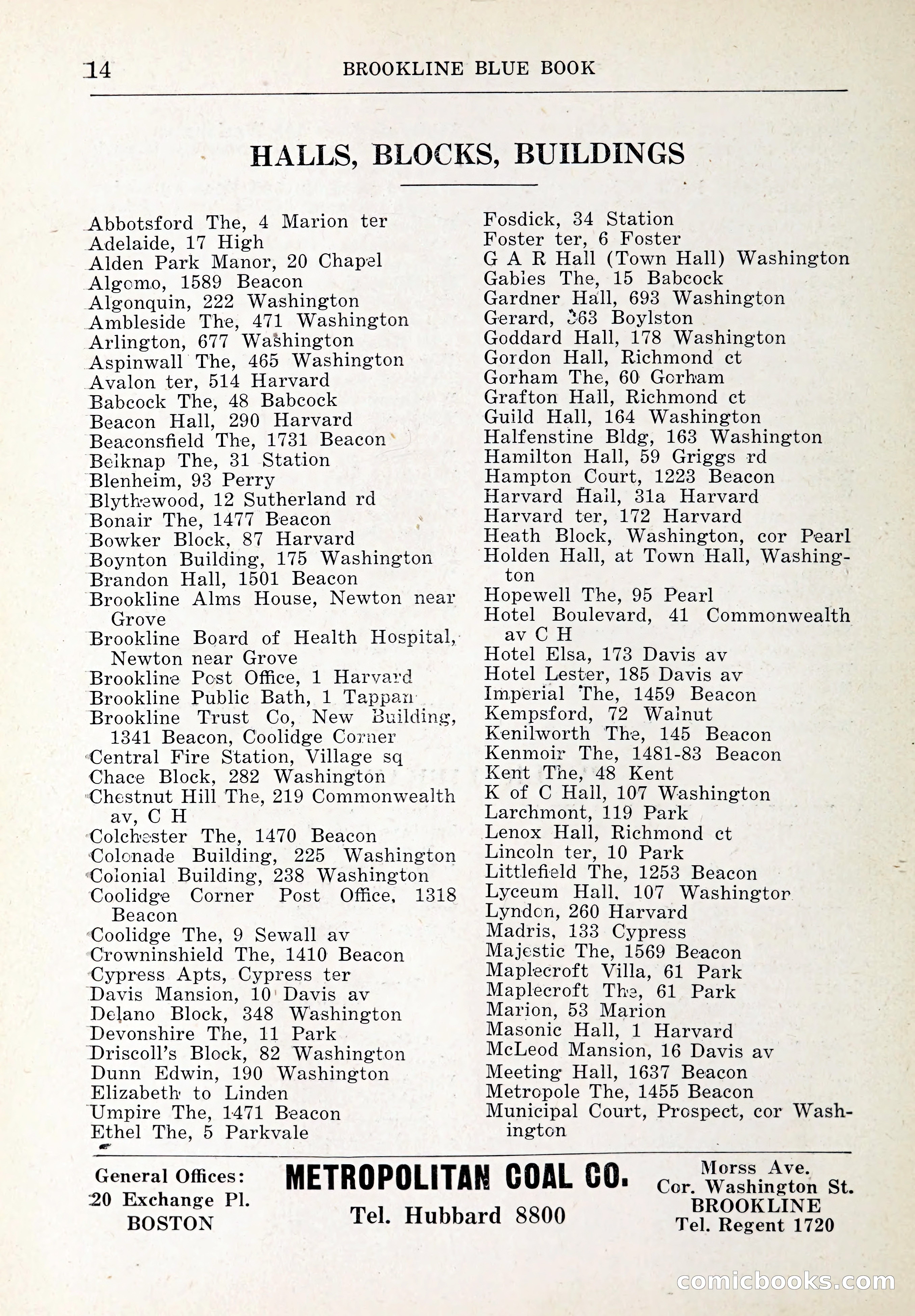 Blue Book of Brookline and Longwood — page 37 of 347