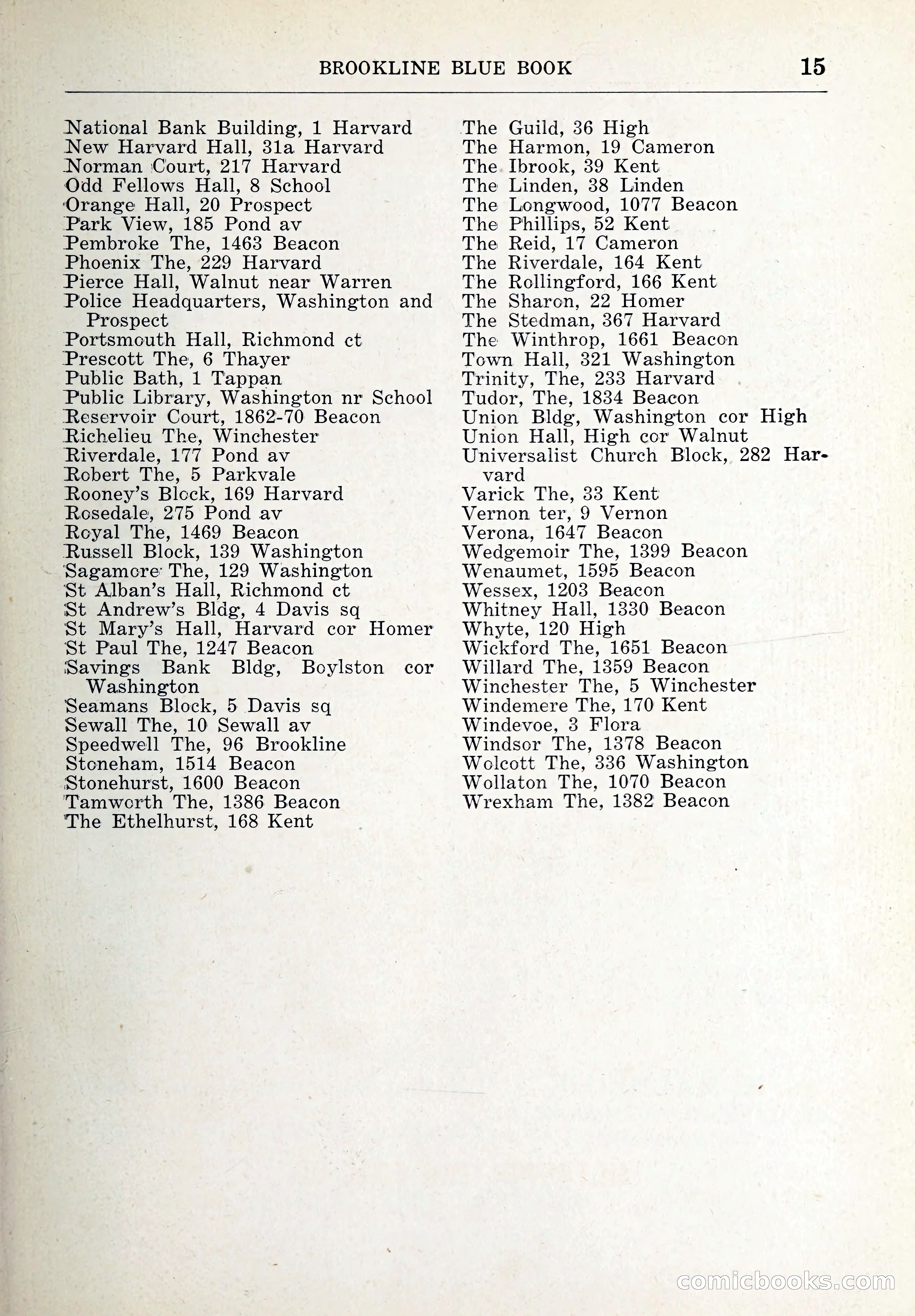 Blue Book of Brookline and Longwood — page 38 of 347
