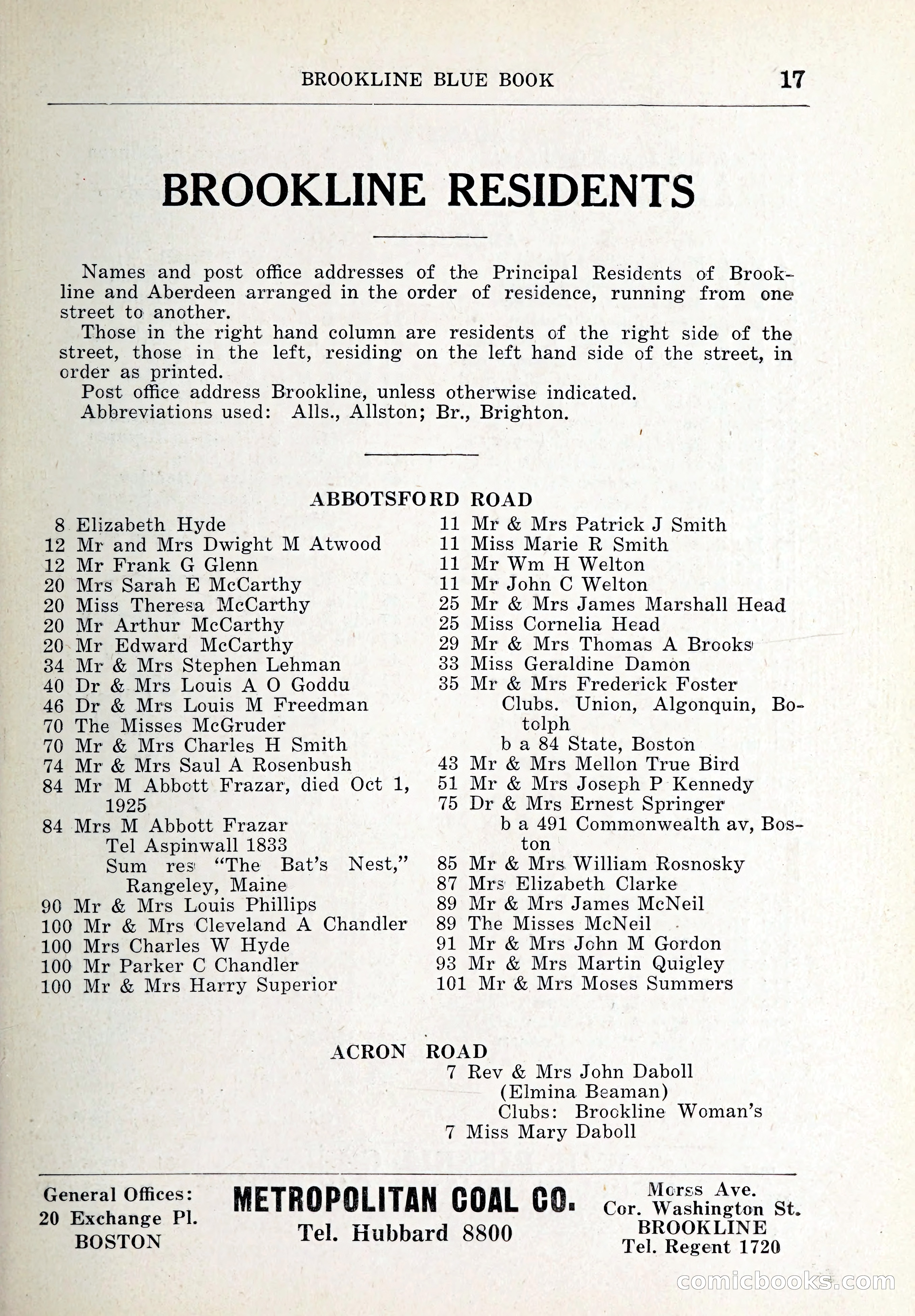Blue Book of Brookline and Longwood — page 40 of 347