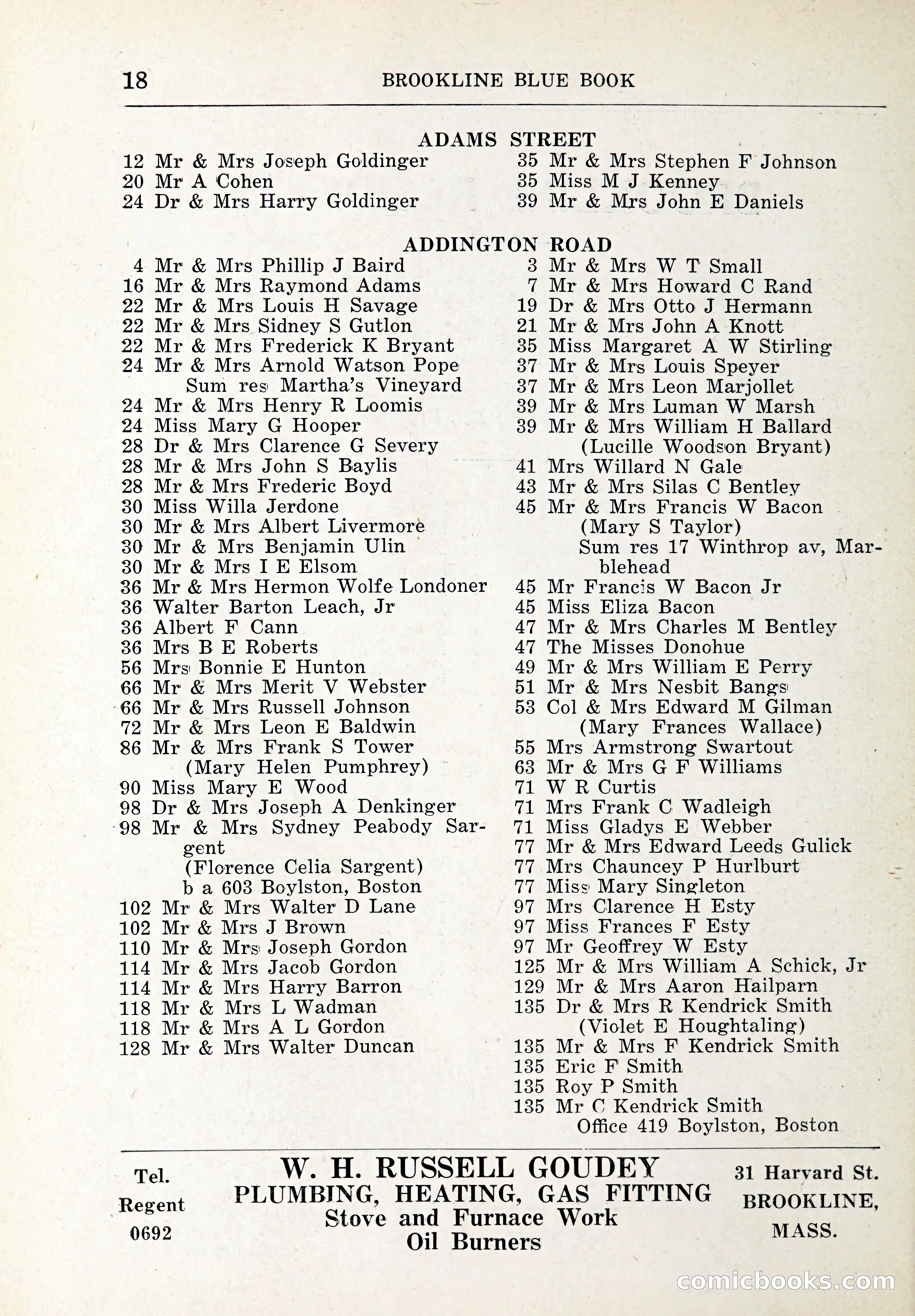 Blue Book of Brookline and Longwood — page 41 of 347