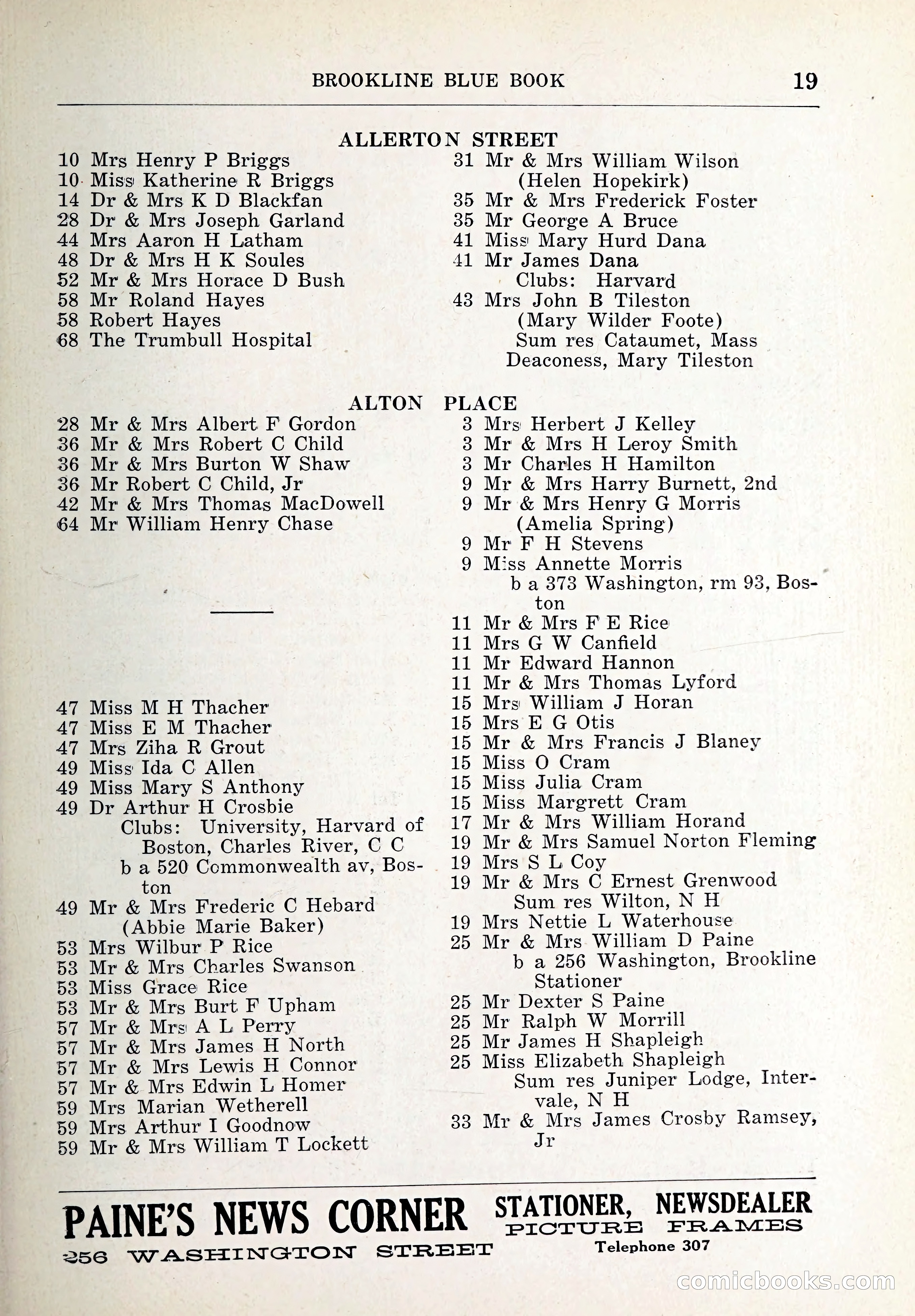 Blue Book of Brookline and Longwood — page 42 of 347