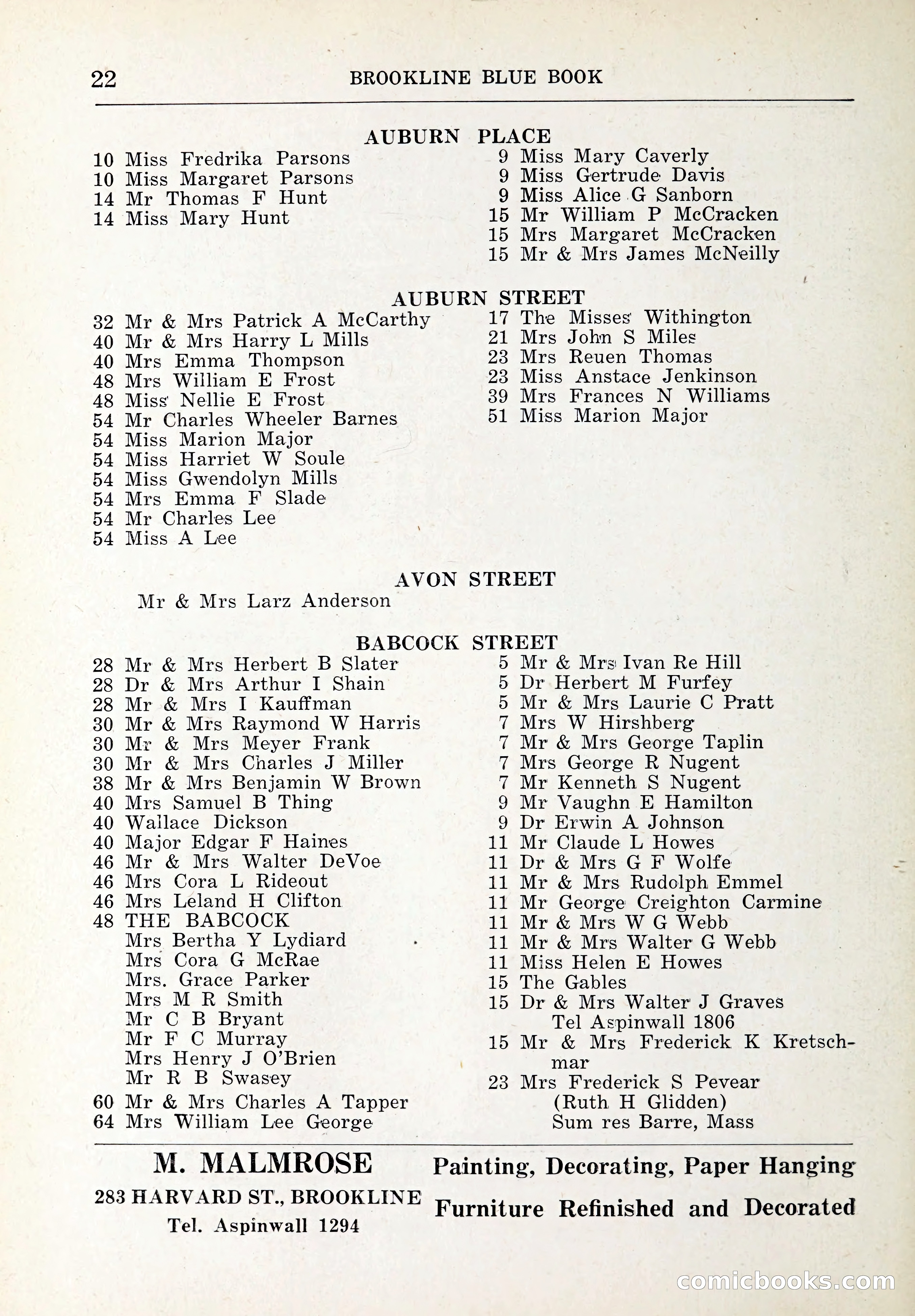 Blue Book of Brookline and Longwood — page 45 of 347