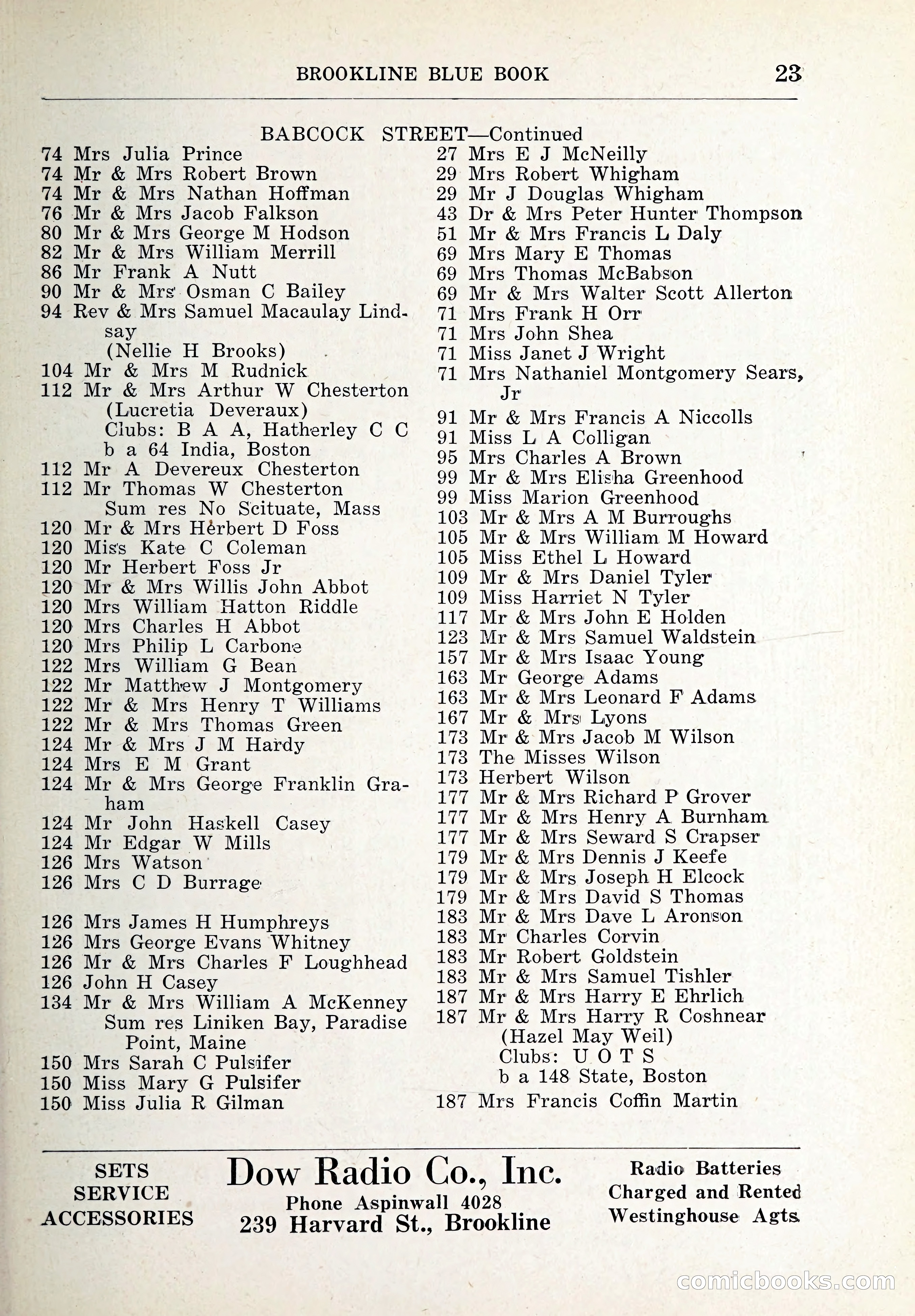 Blue Book of Brookline and Longwood — page 46 of 347