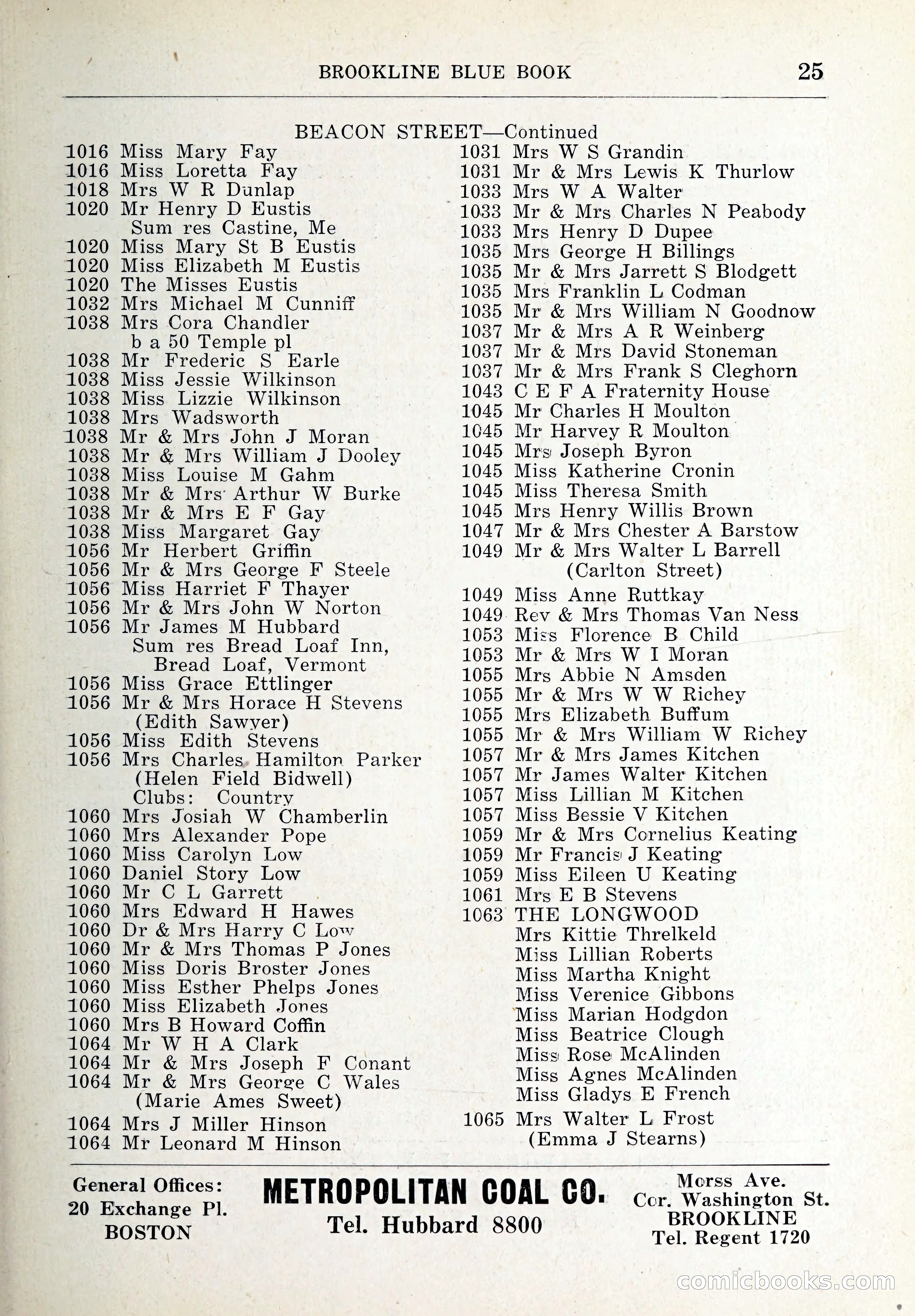 Blue Book of Brookline and Longwood — page 50 of 347