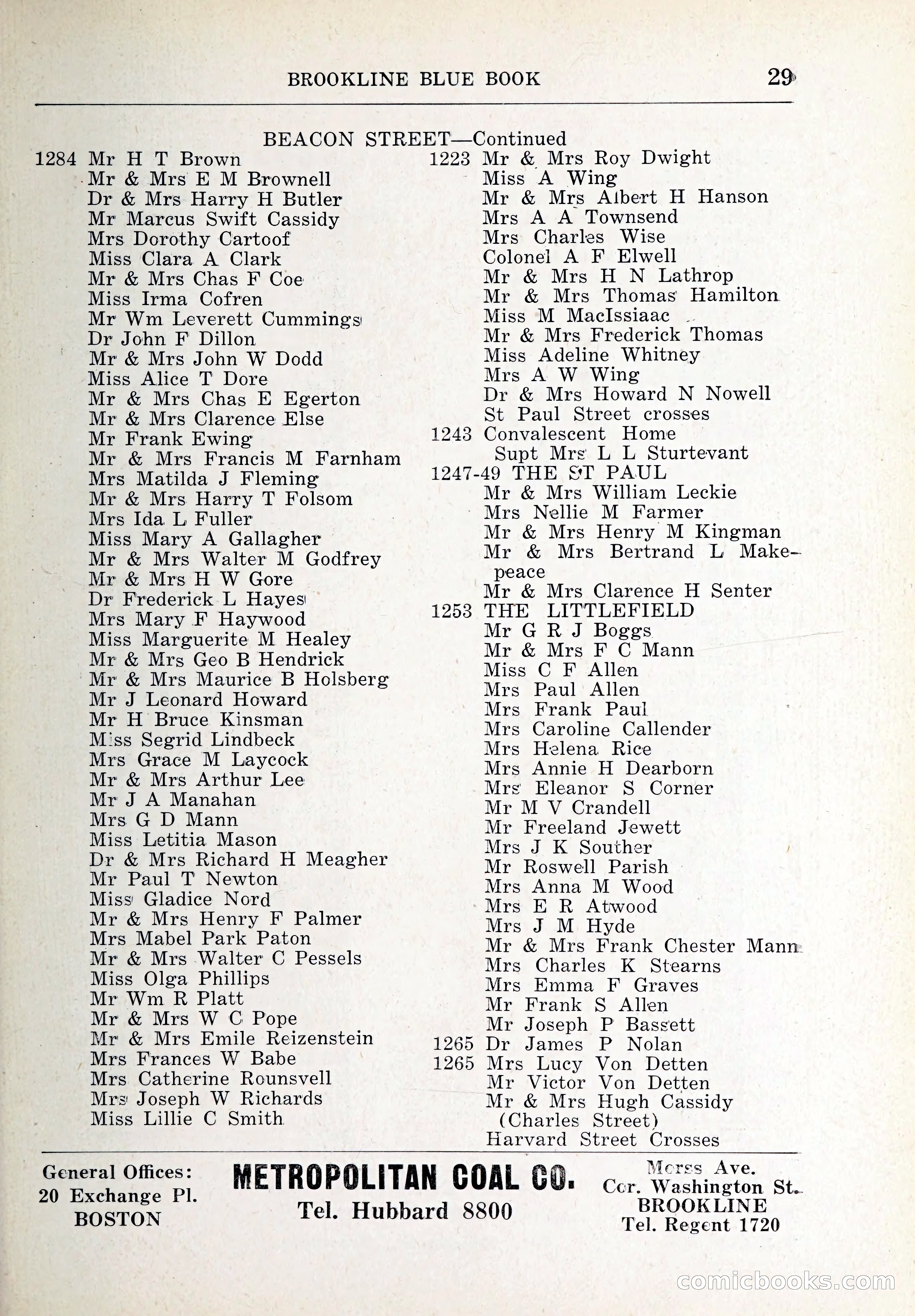 Blue Book of Brookline and Longwood — page 56 of 347