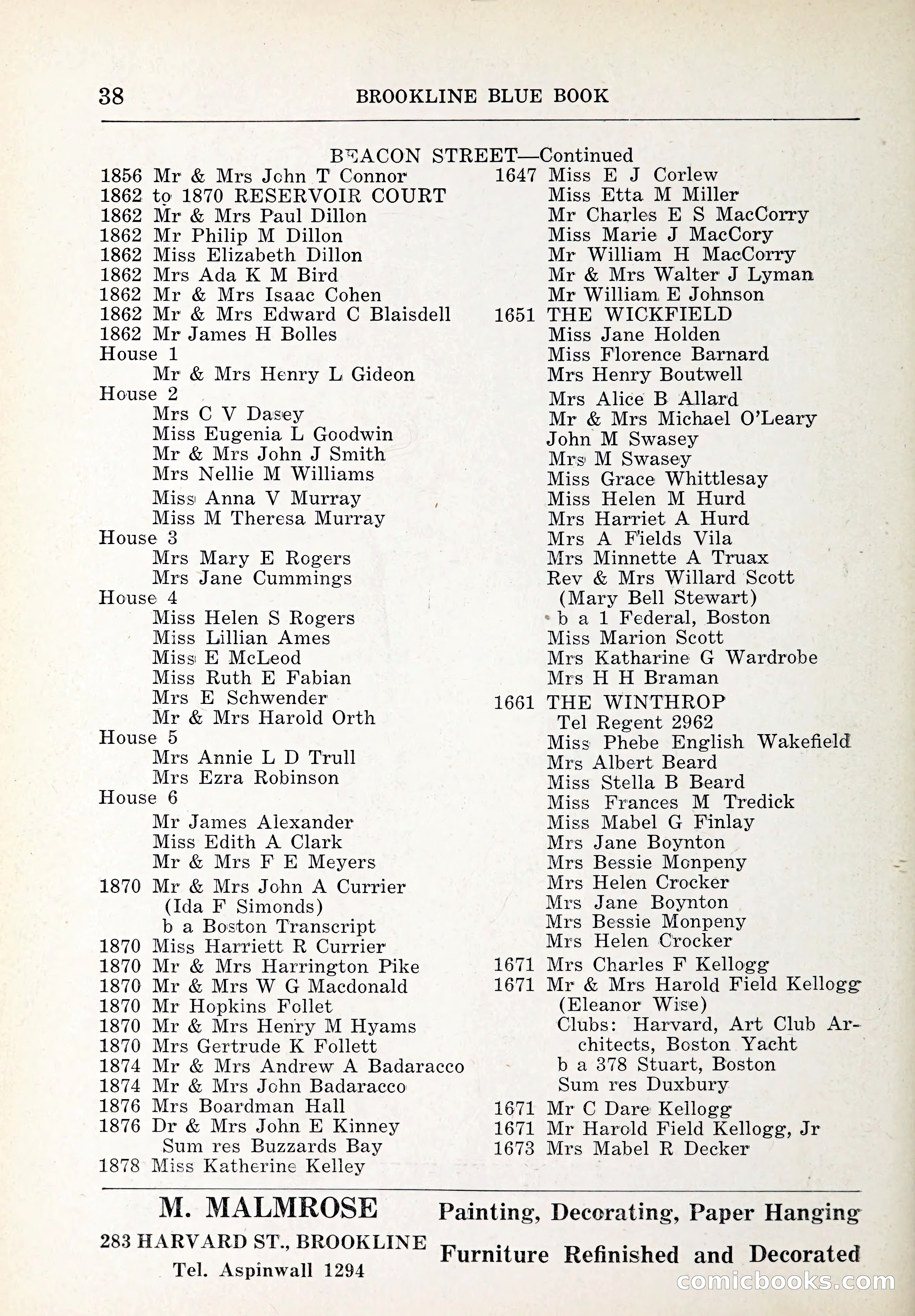 Blue Book of Brookline and Longwood — page 67 of 347