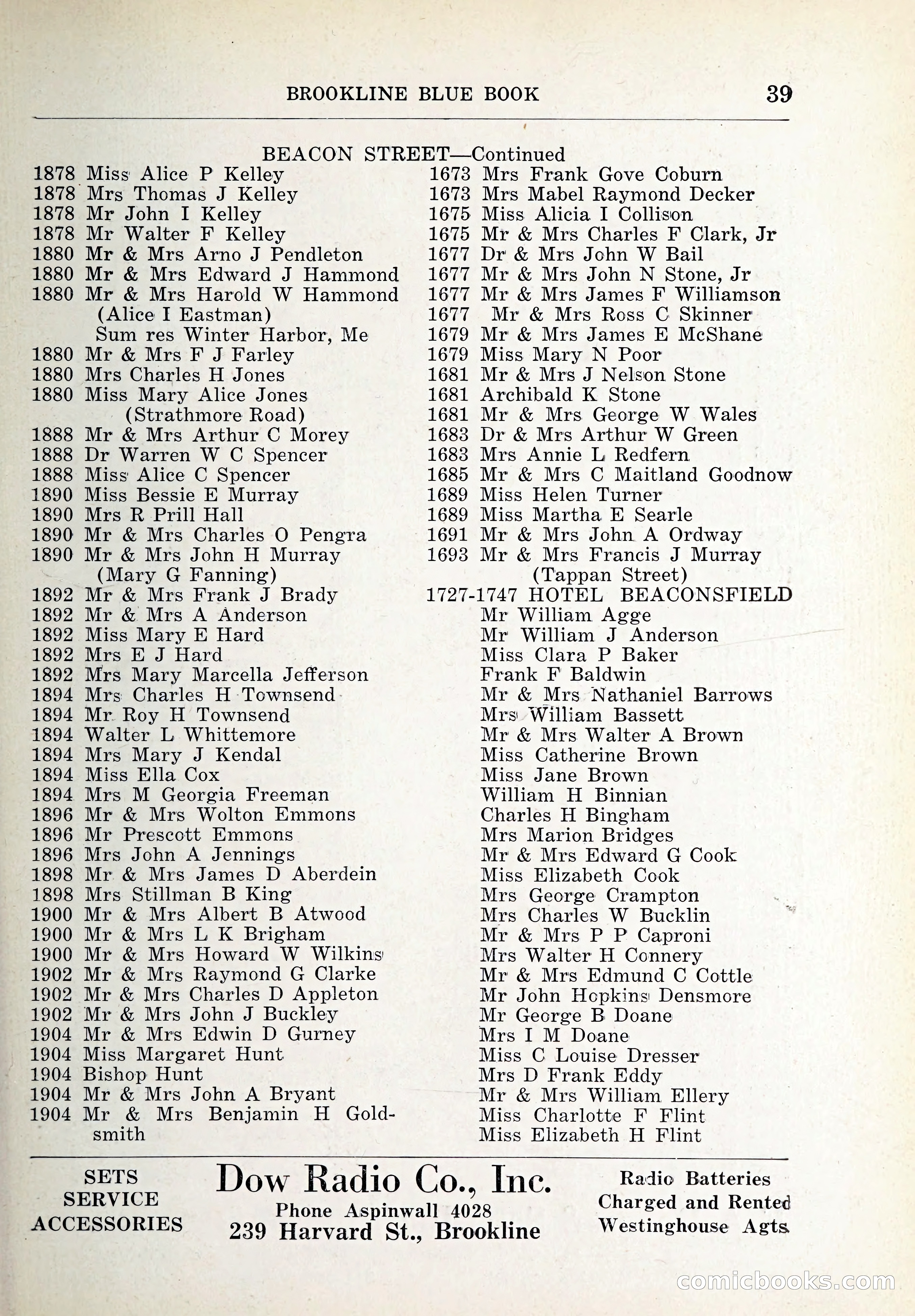 Blue Book of Brookline and Longwood — page 68 of 347