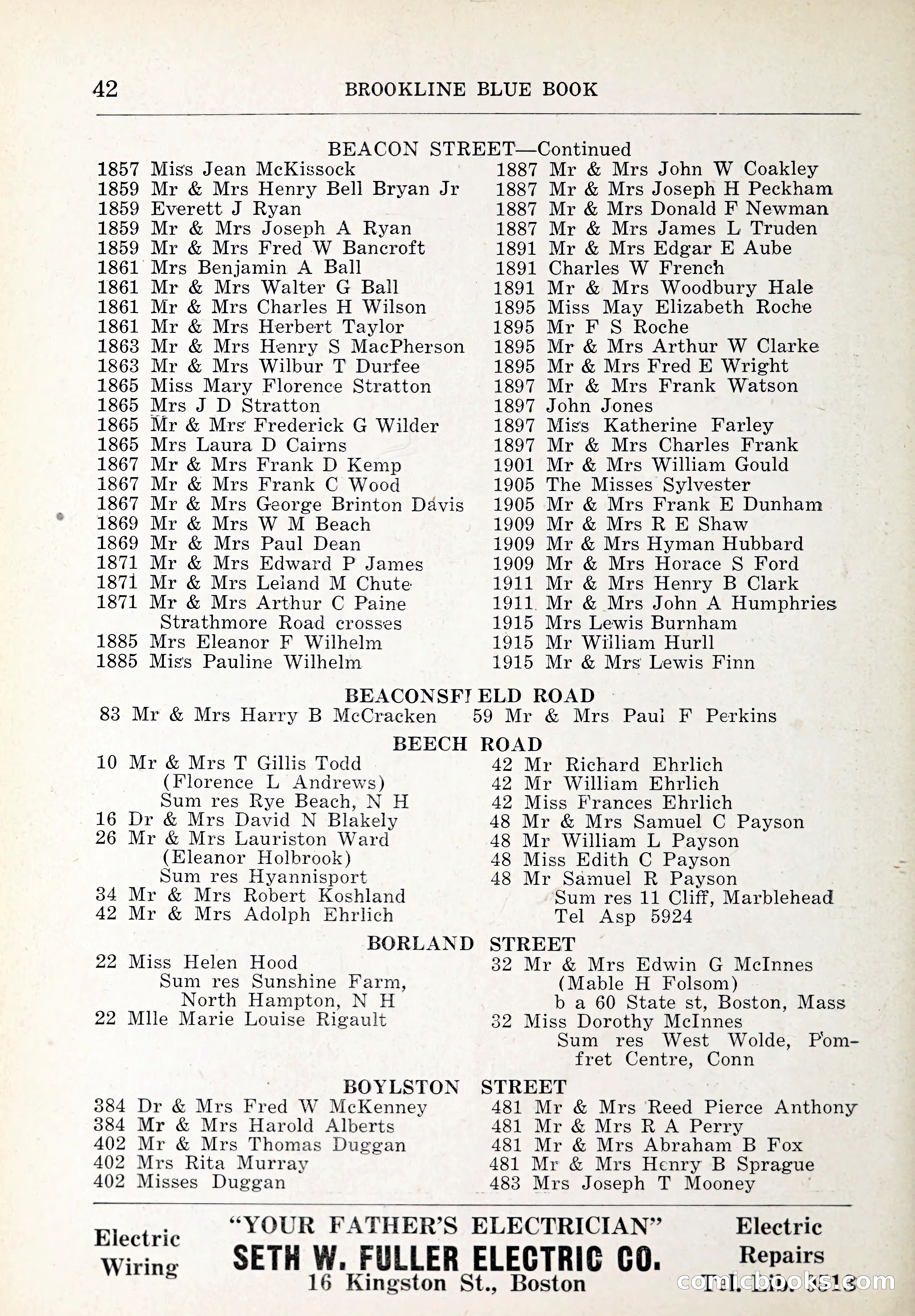 Blue Book of Brookline and Longwood — page 71 of 347