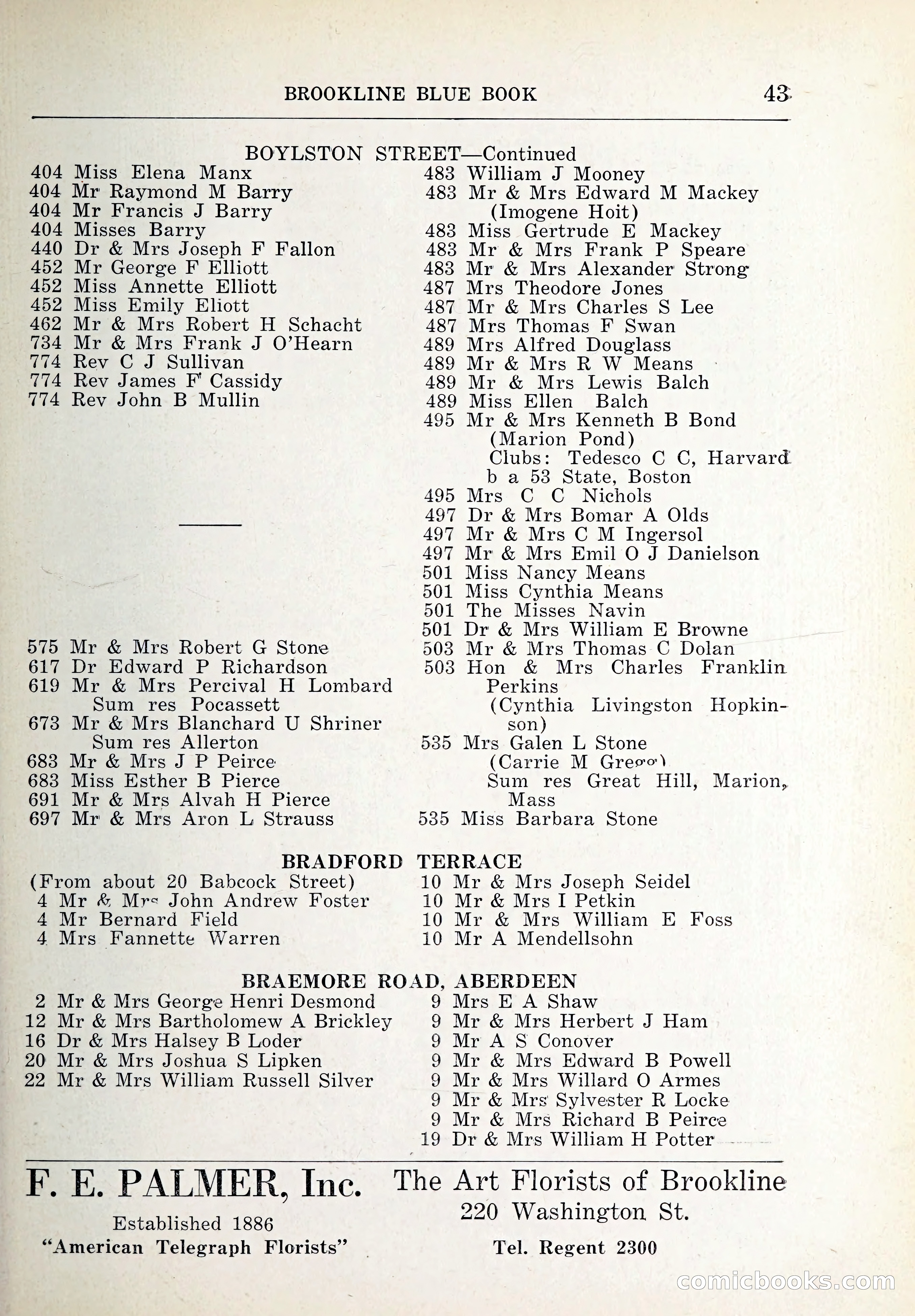 Blue Book of Brookline and Longwood — page 72 of 347