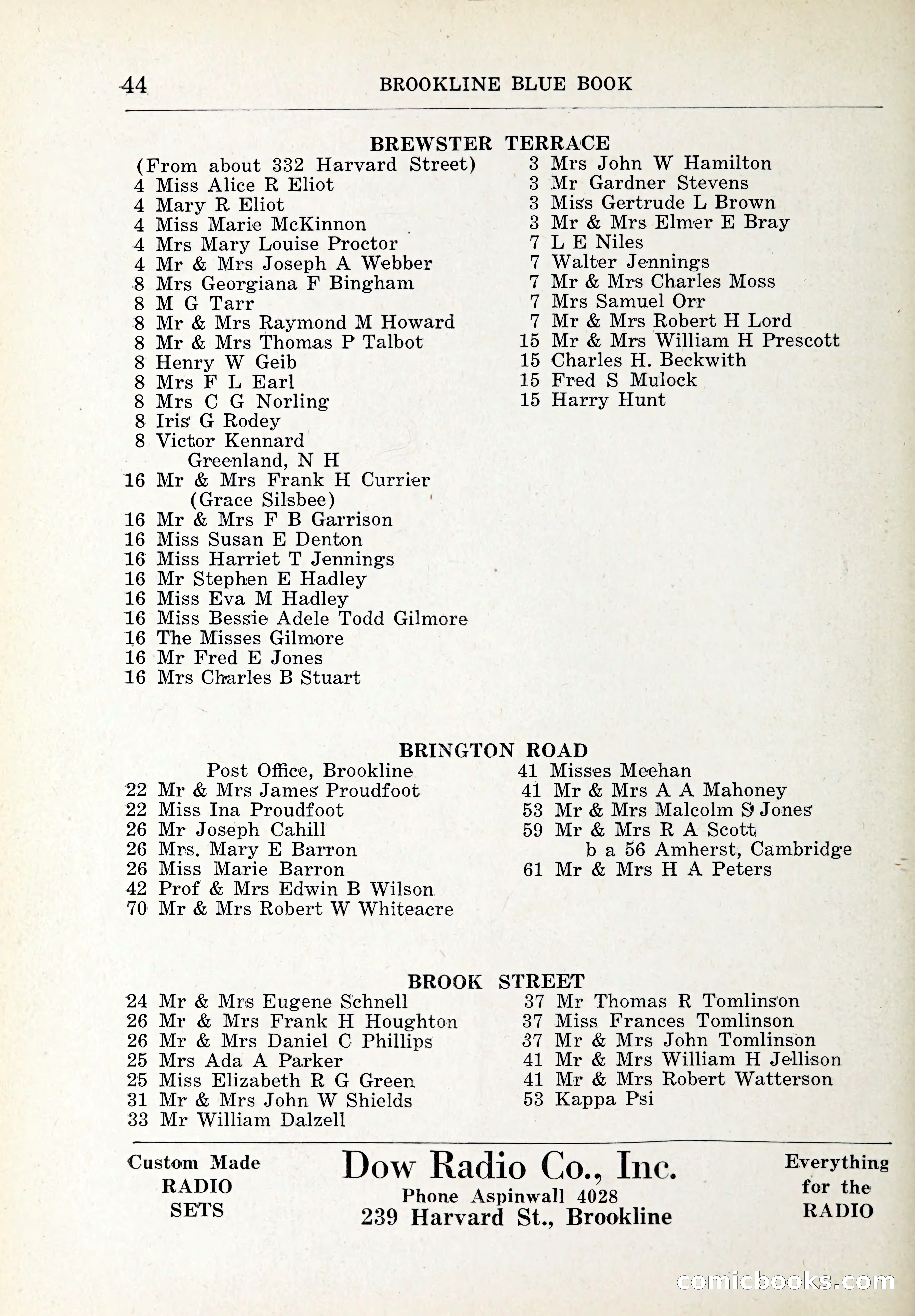 Blue Book of Brookline and Longwood — page 73 of 347