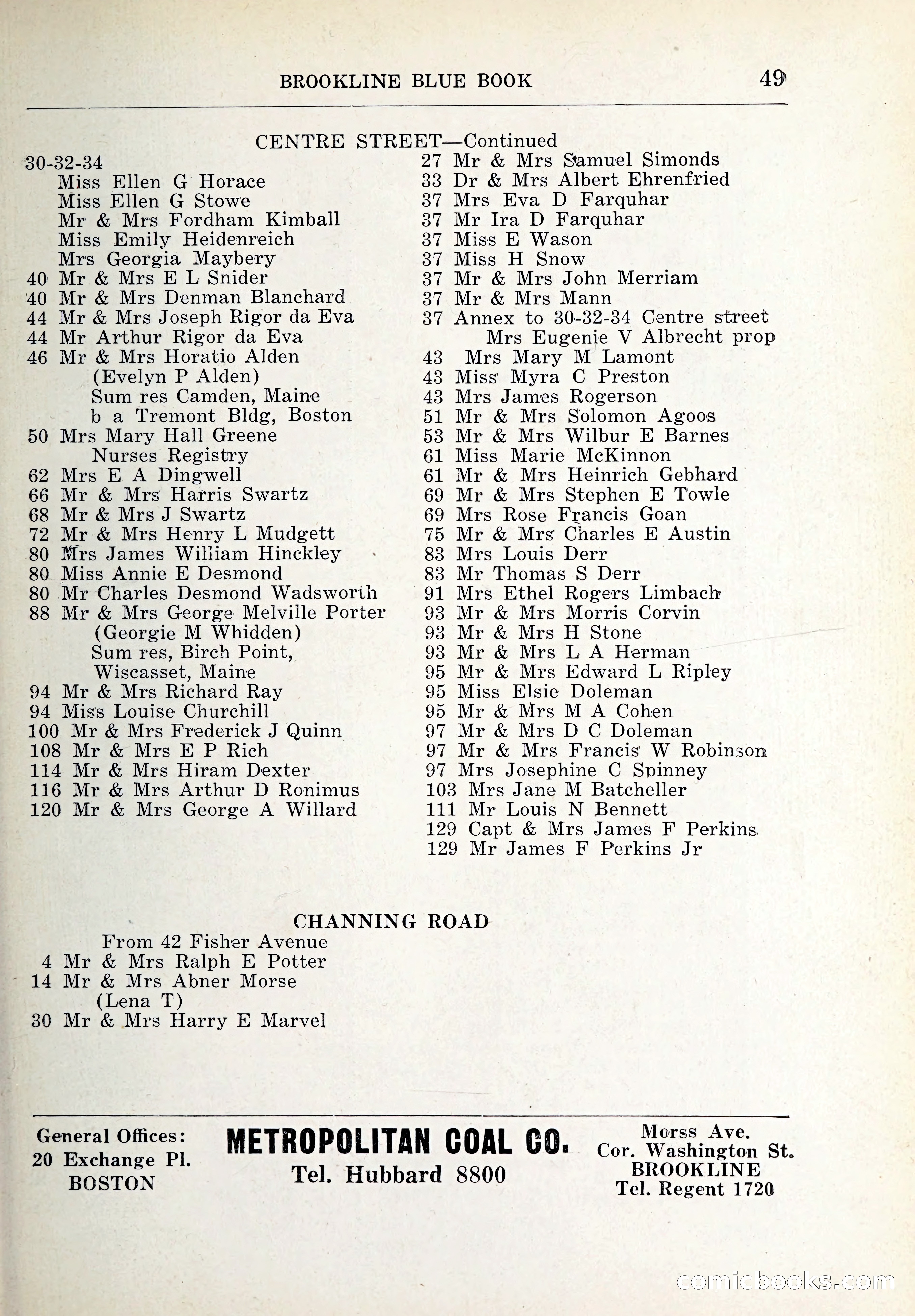 Blue Book of Brookline and Longwood — page 80 of 347
