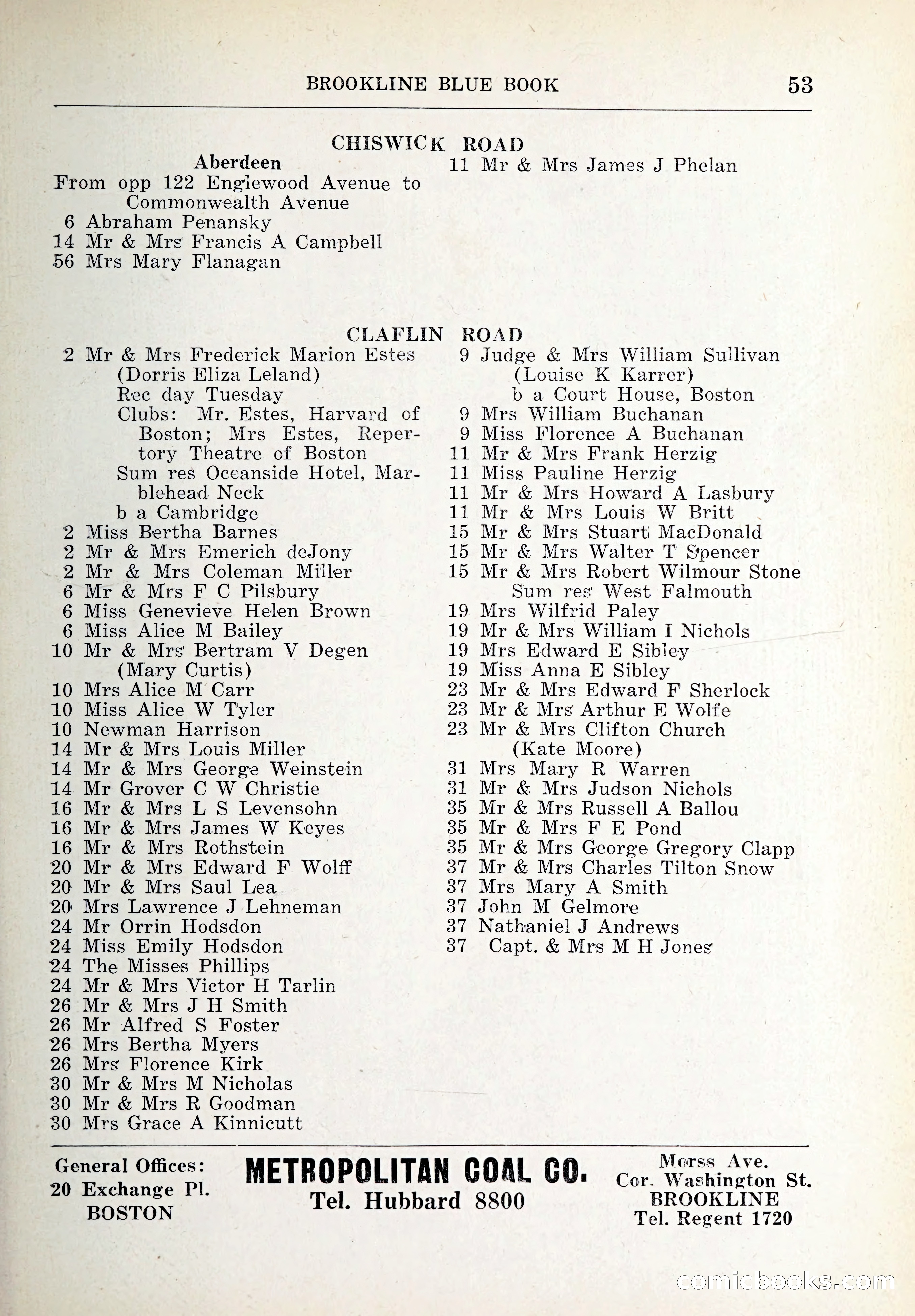Blue Book of Brookline and Longwood — page 84 of 347
