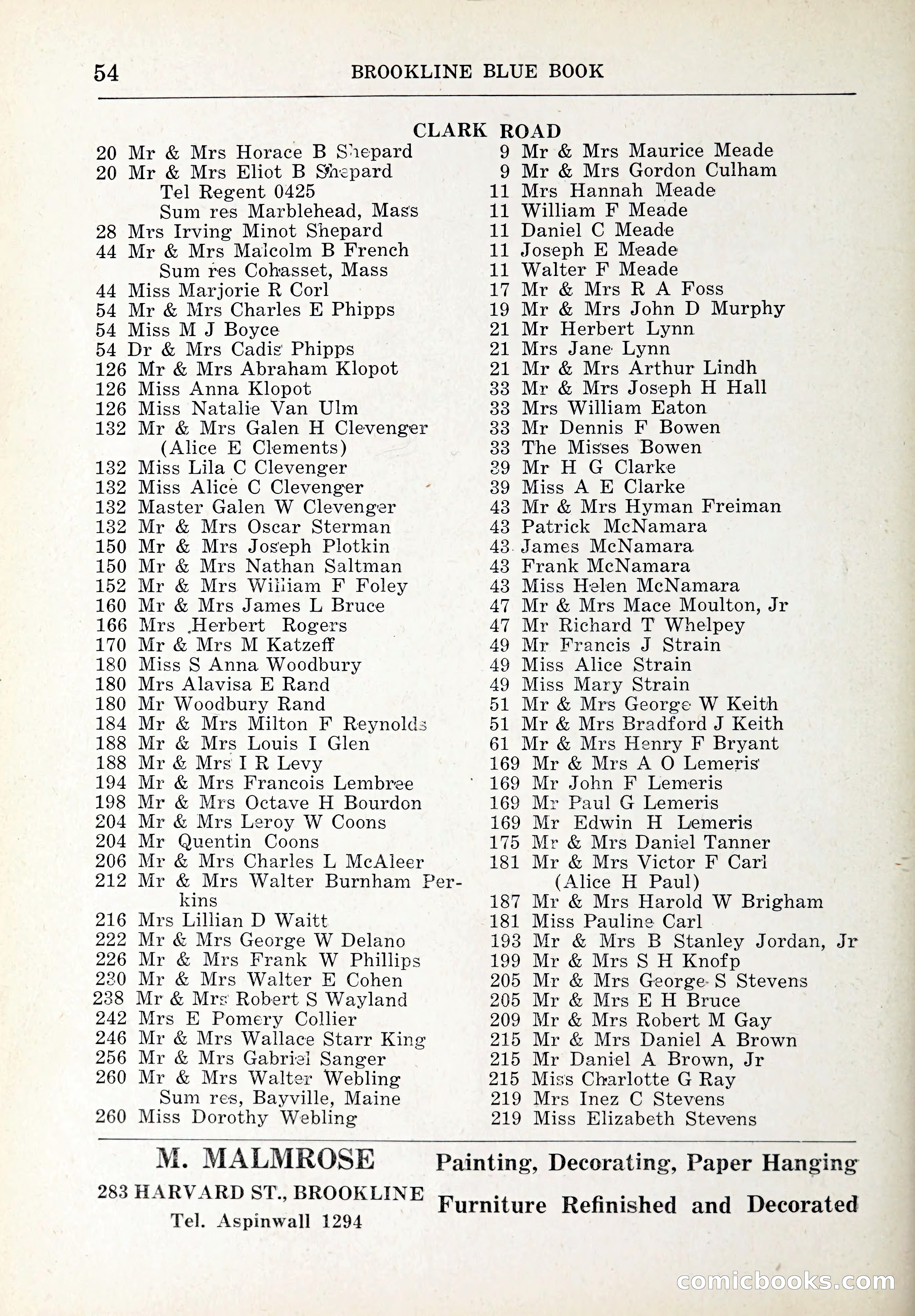 Blue Book of Brookline and Longwood — page 85 of 347