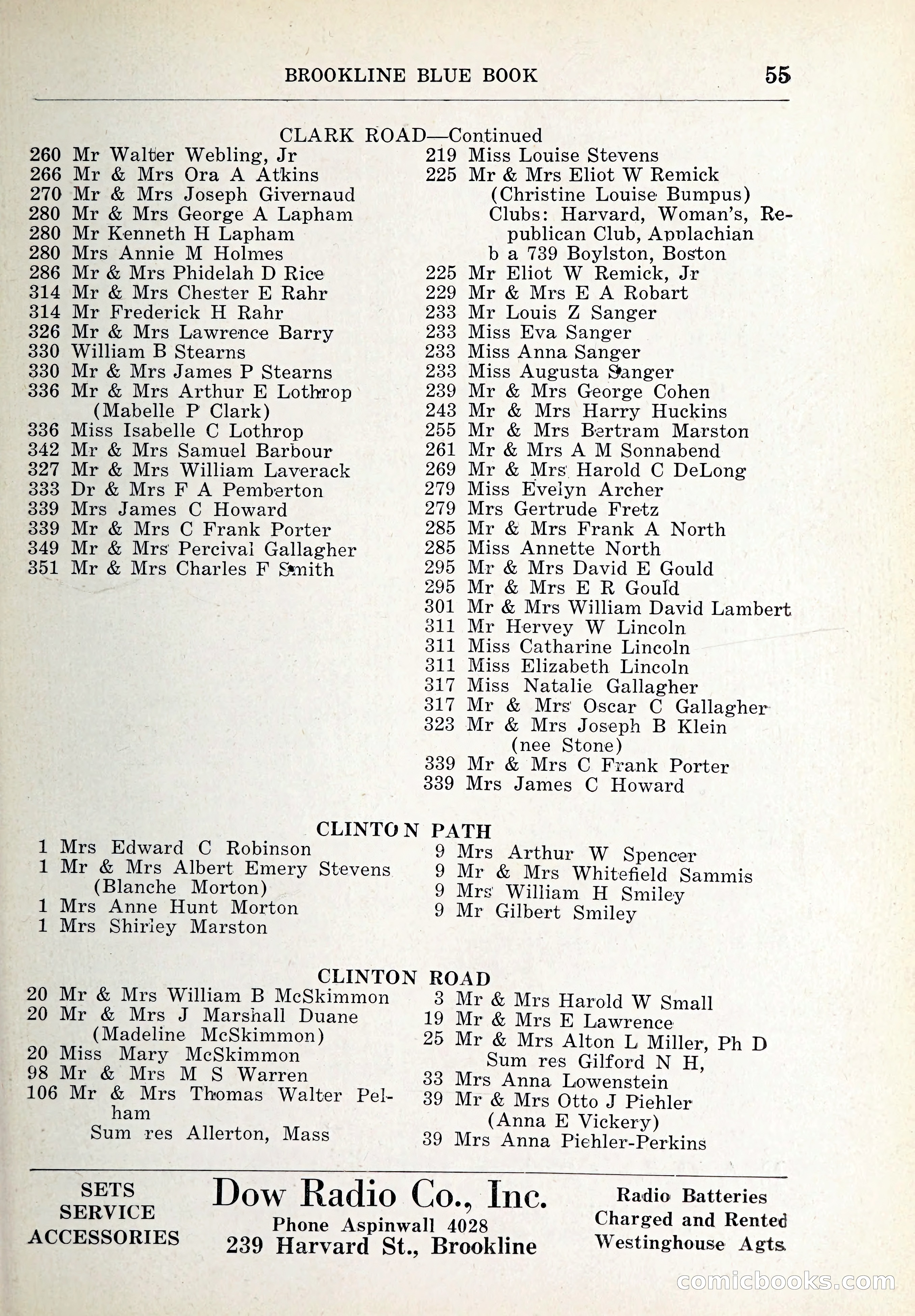 Blue Book of Brookline and Longwood — page 86 of 347