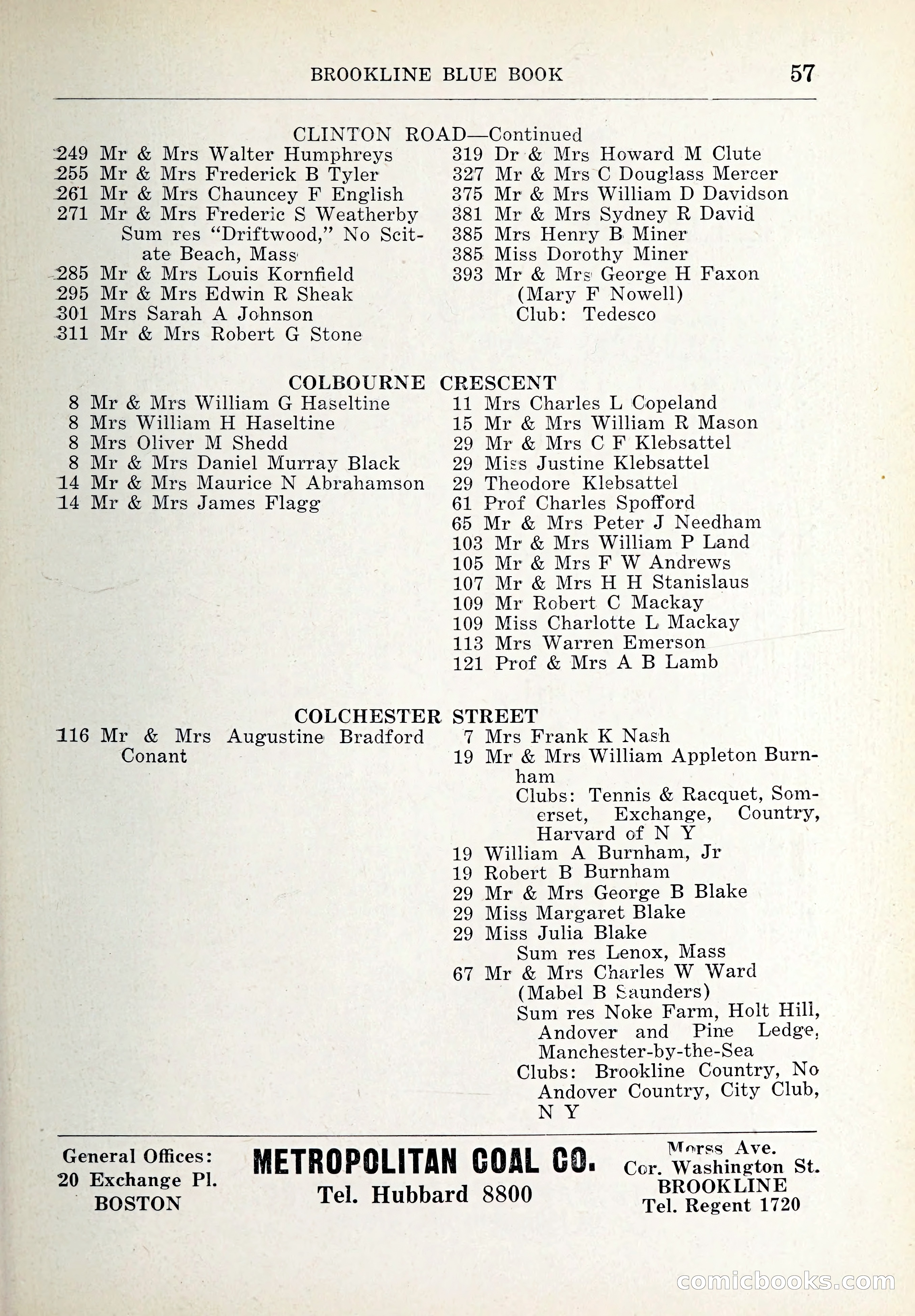 Blue Book of Brookline and Longwood — page 88 of 347