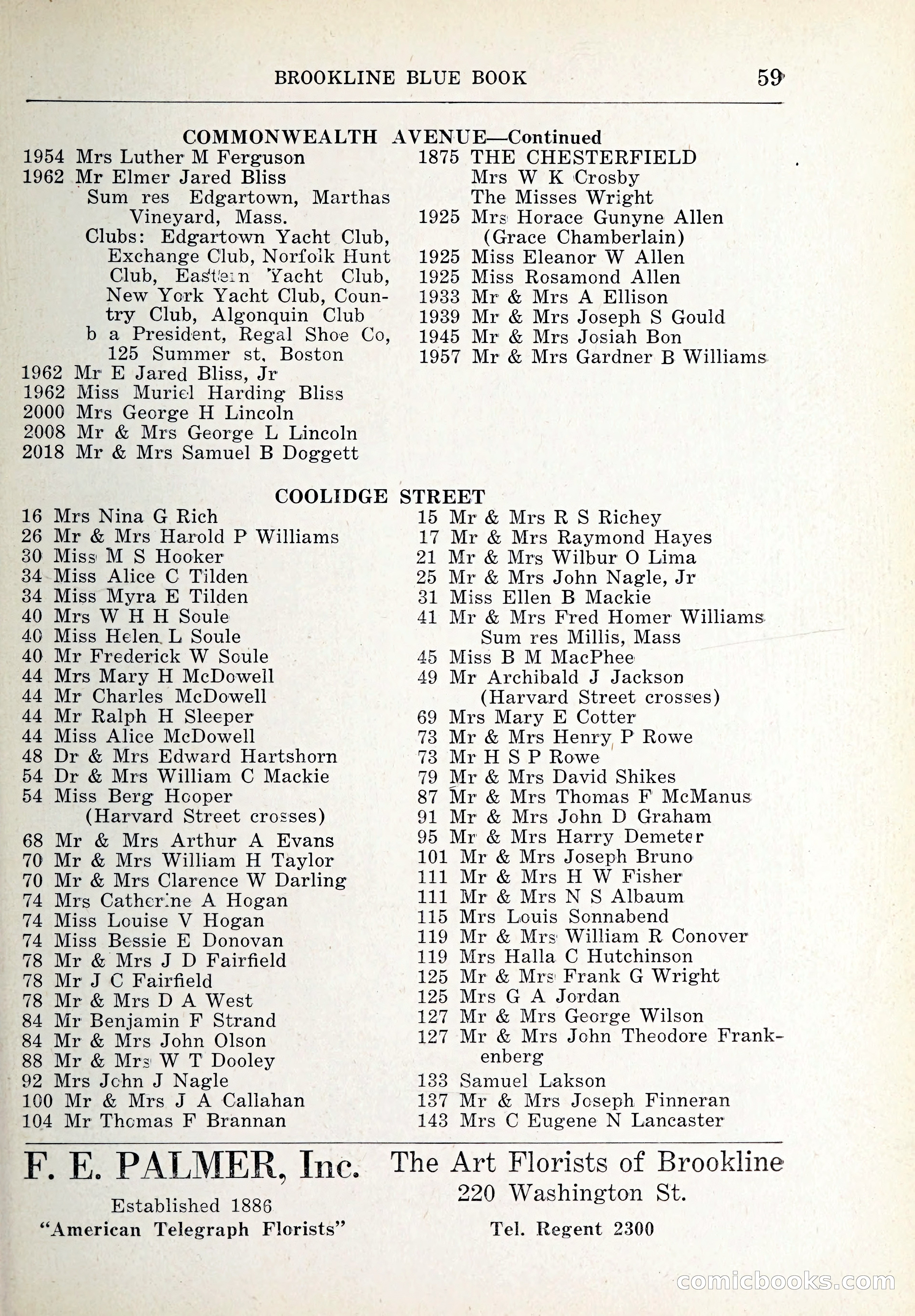 Blue Book of Brookline and Longwood — page 90 of 347