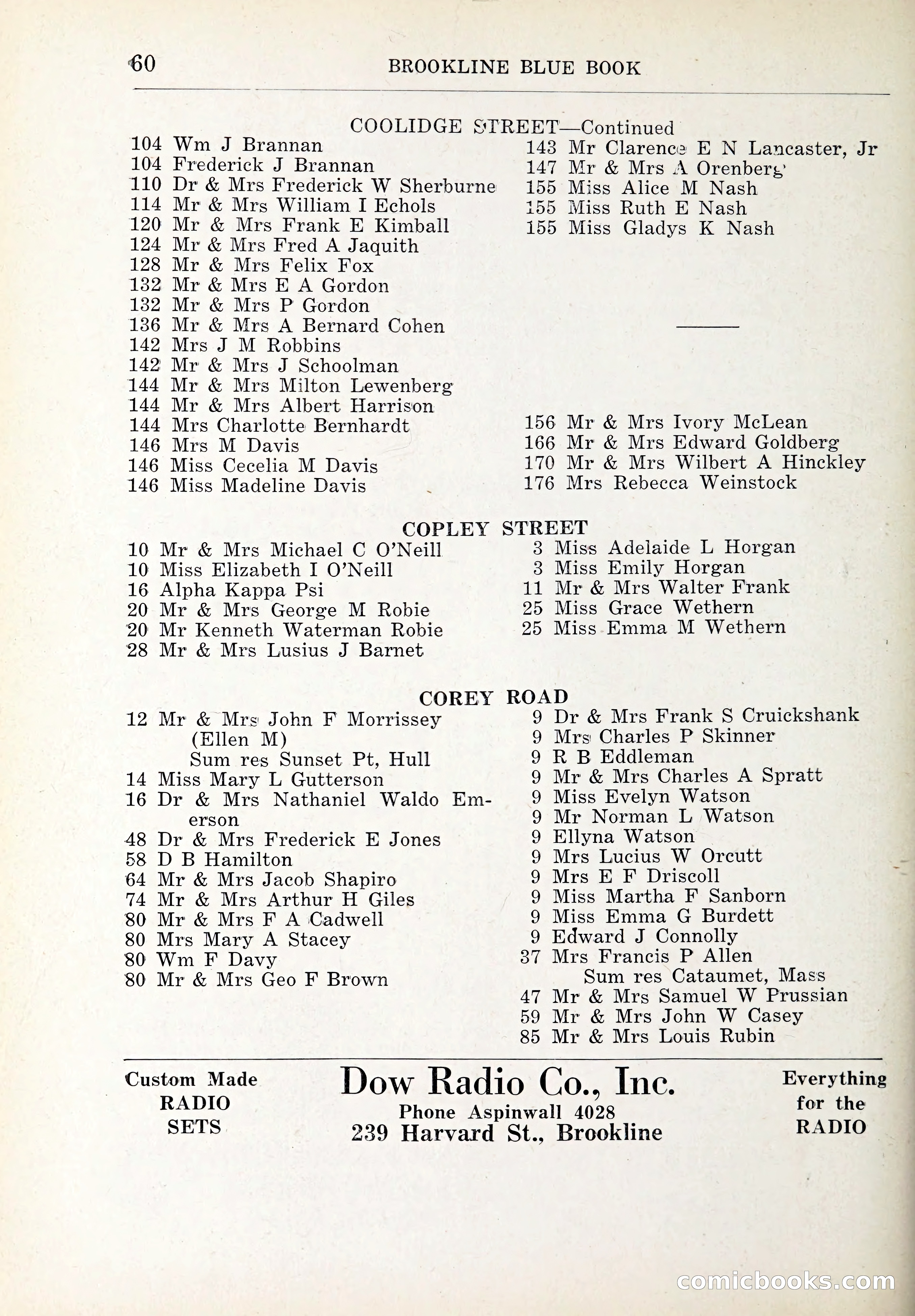 Blue Book of Brookline and Longwood — page 91 of 347