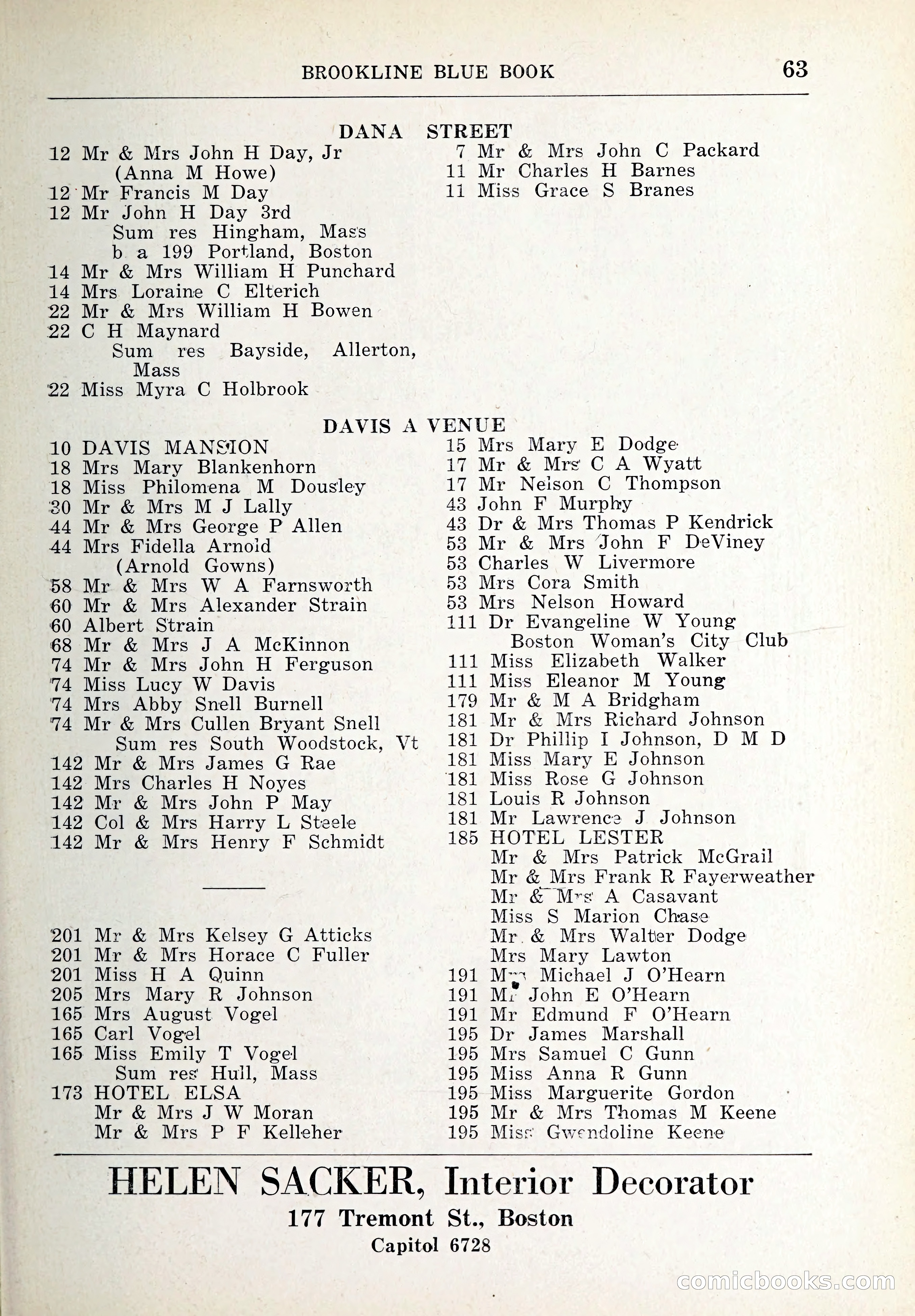 Blue Book of Brookline and Longwood — page 94 of 347