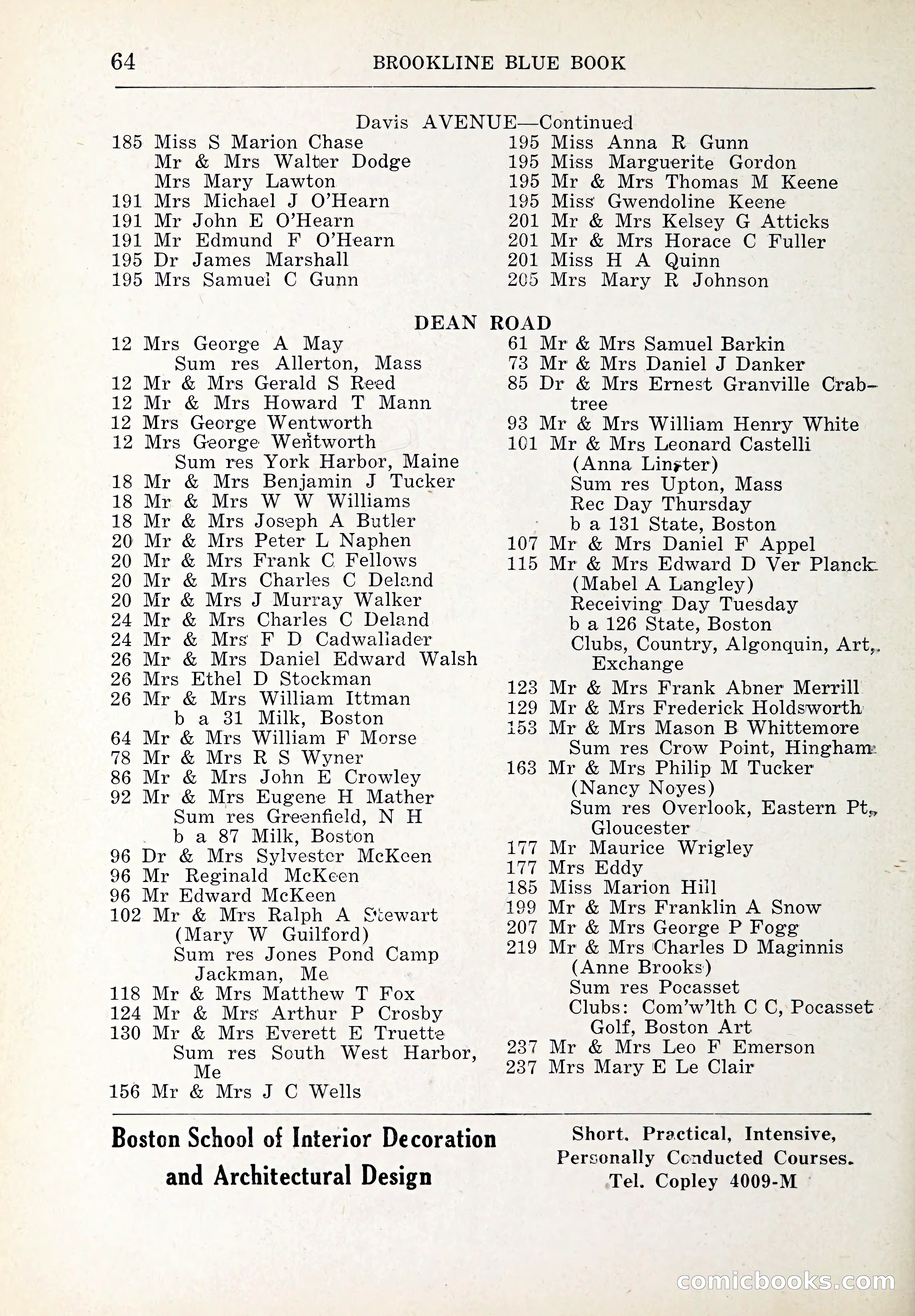 Blue Book of Brookline and Longwood — page 95 of 347