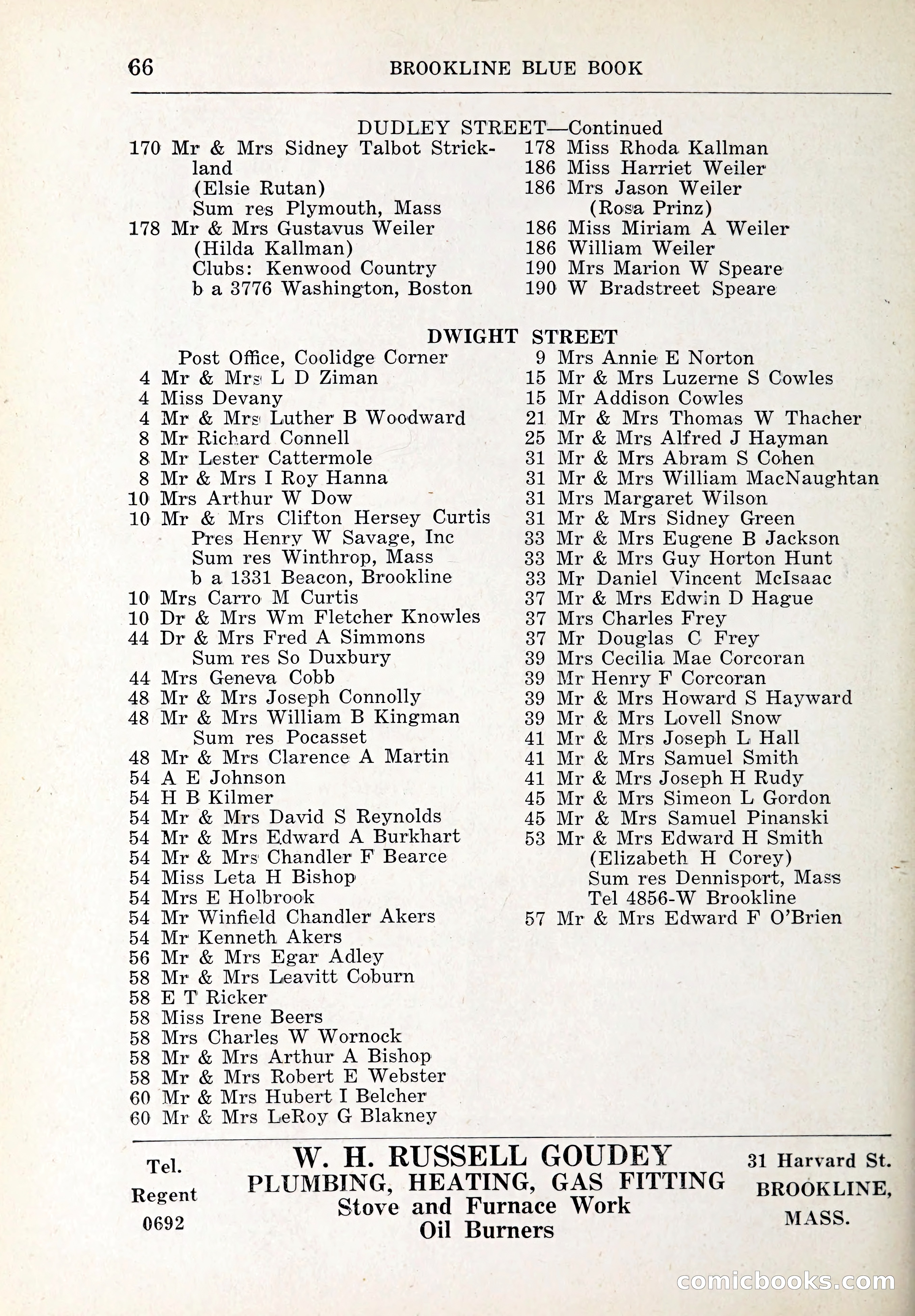 Blue Book of Brookline and Longwood — page 99 of 347