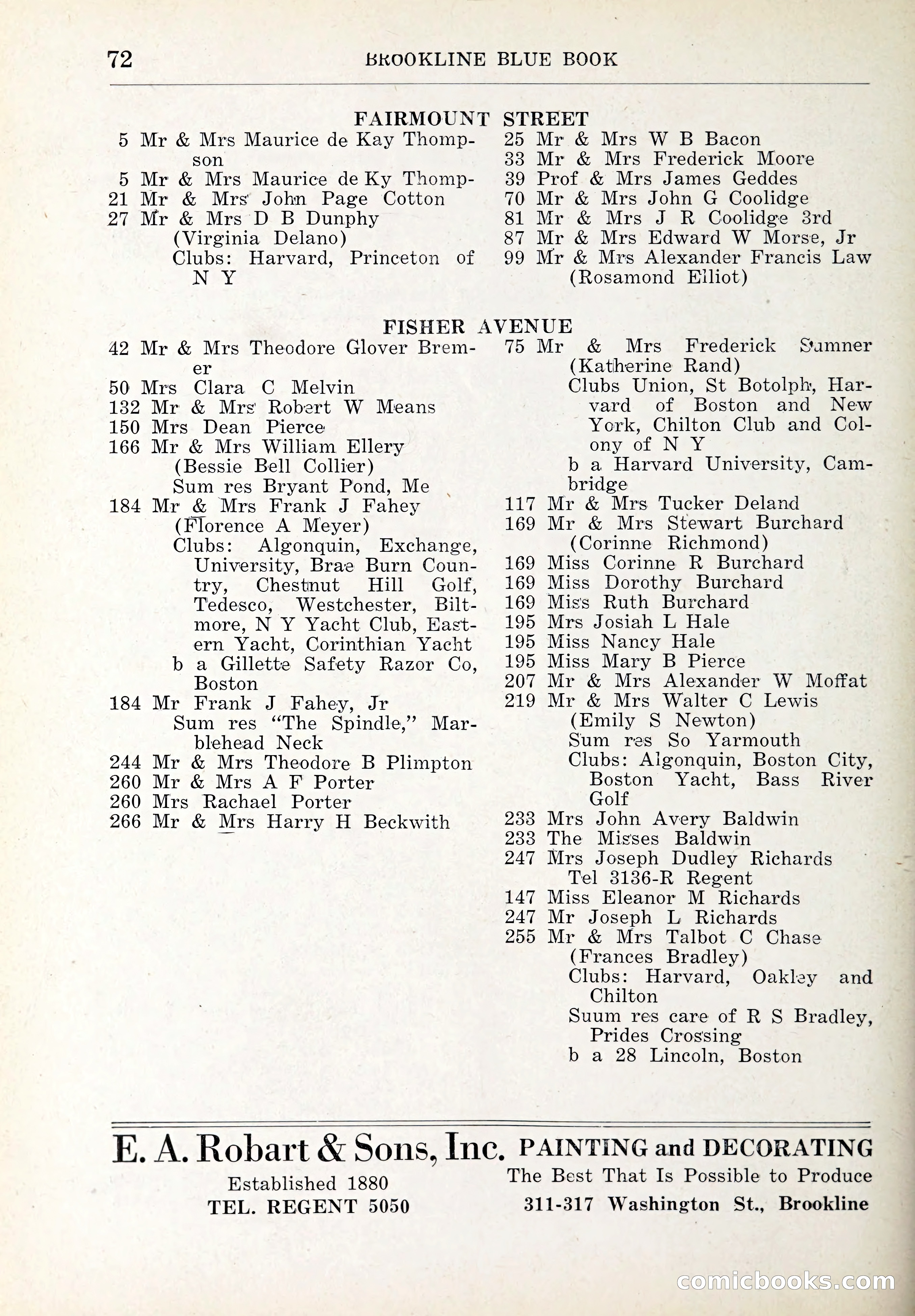 Blue Book of Brookline and Longwood — page 105 of 347
