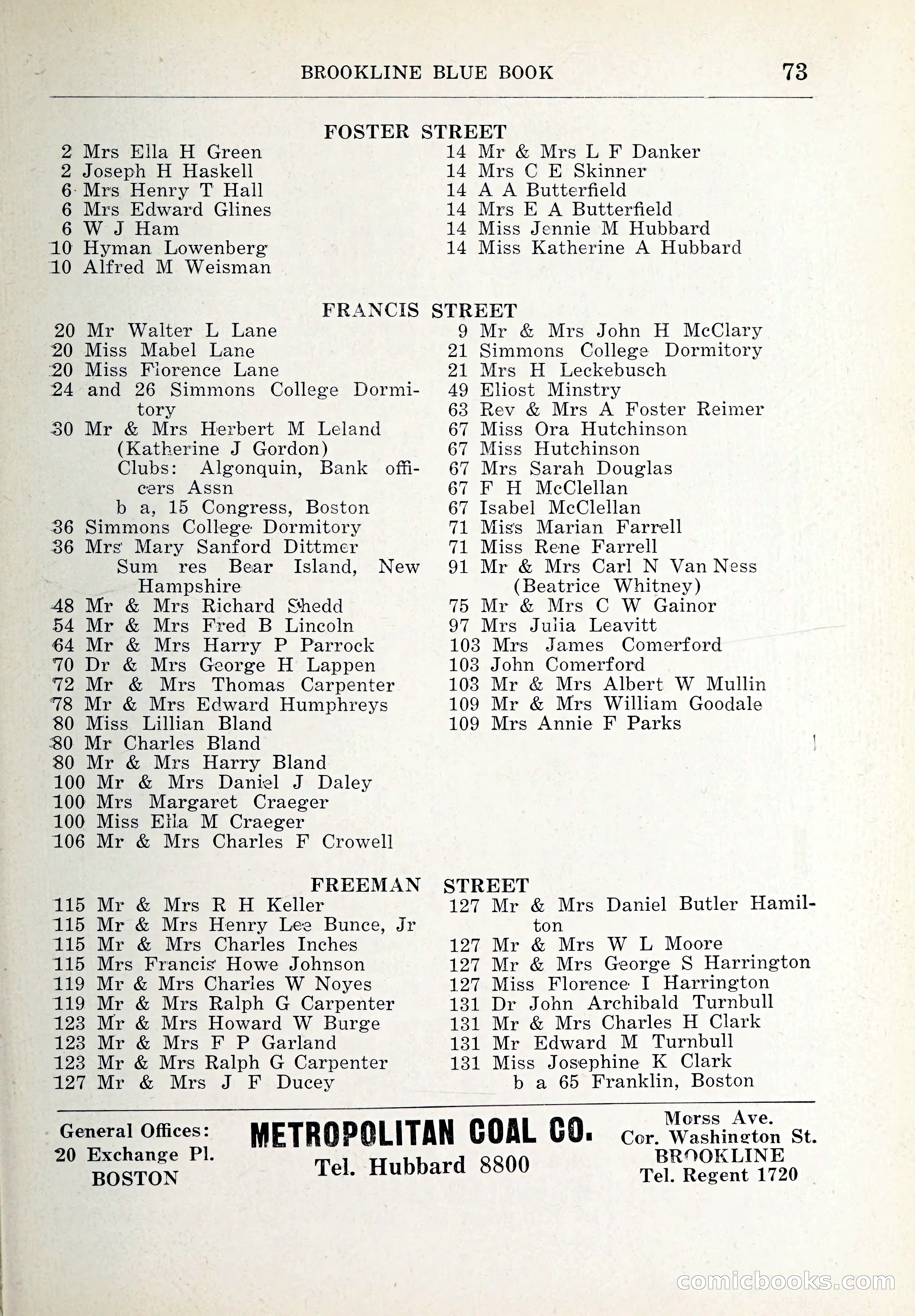 Blue Book of Brookline and Longwood — page 106 of 347