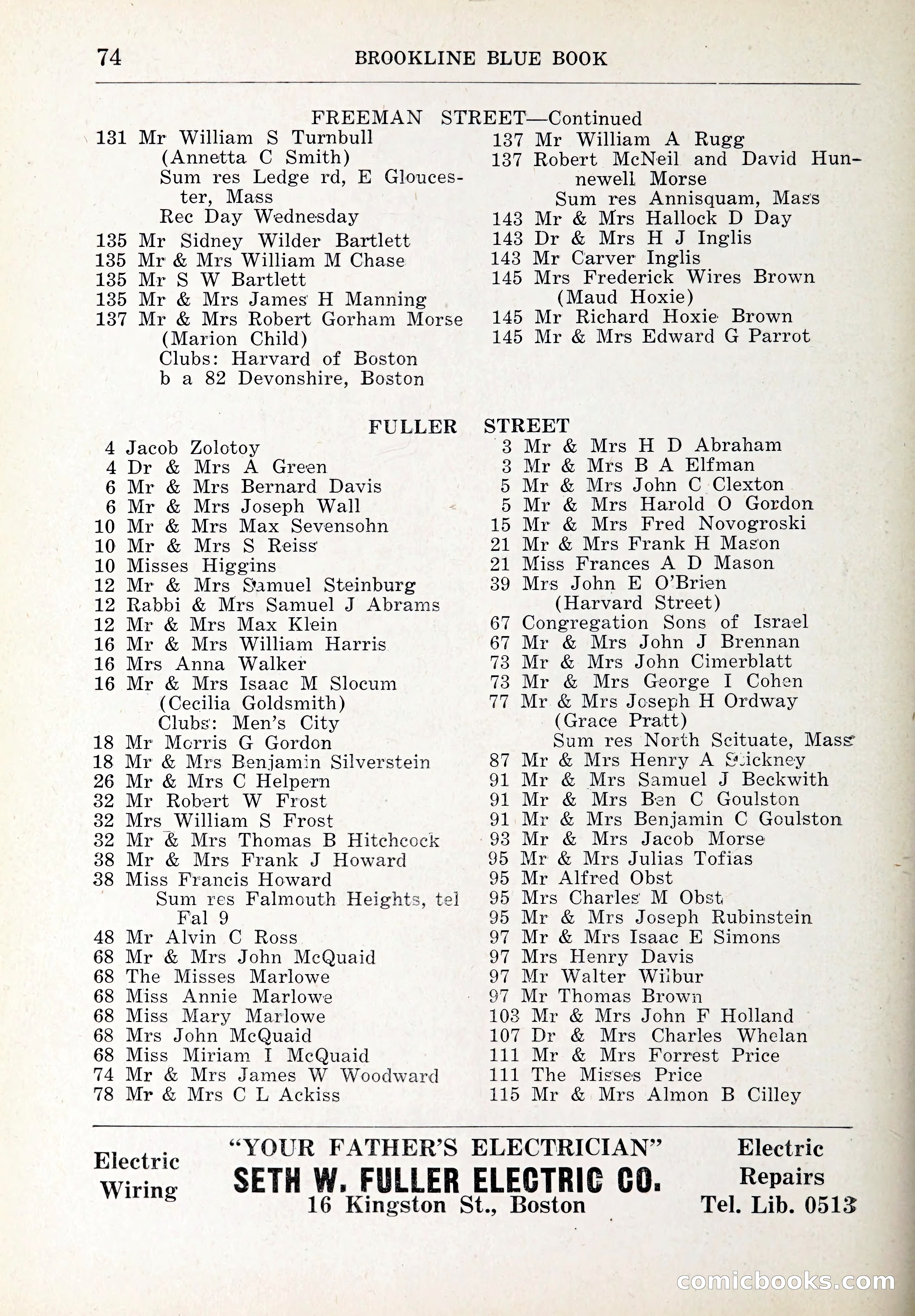 Blue Book of Brookline and Longwood — page 107 of 347