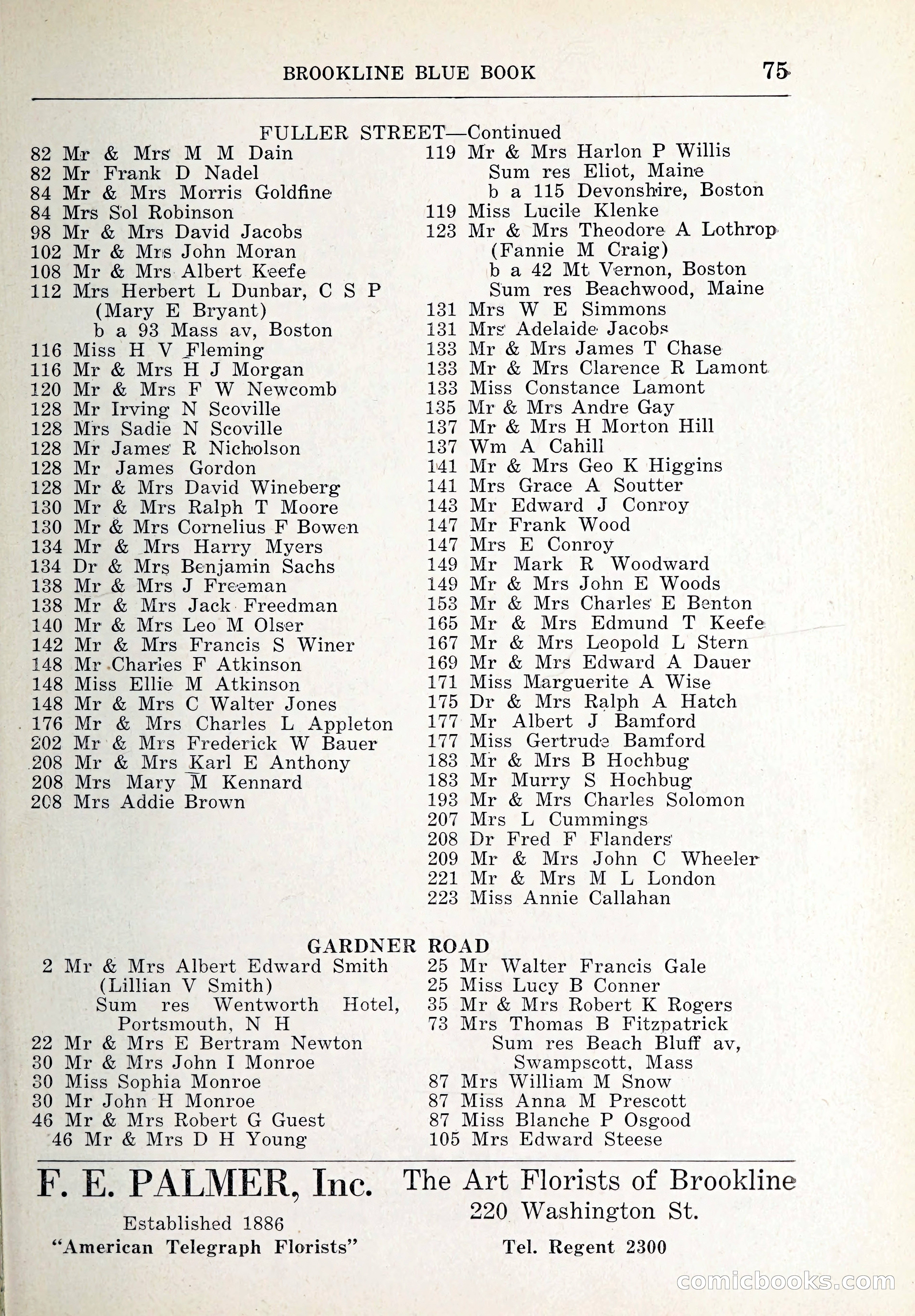 Blue Book of Brookline and Longwood — page 108 of 347