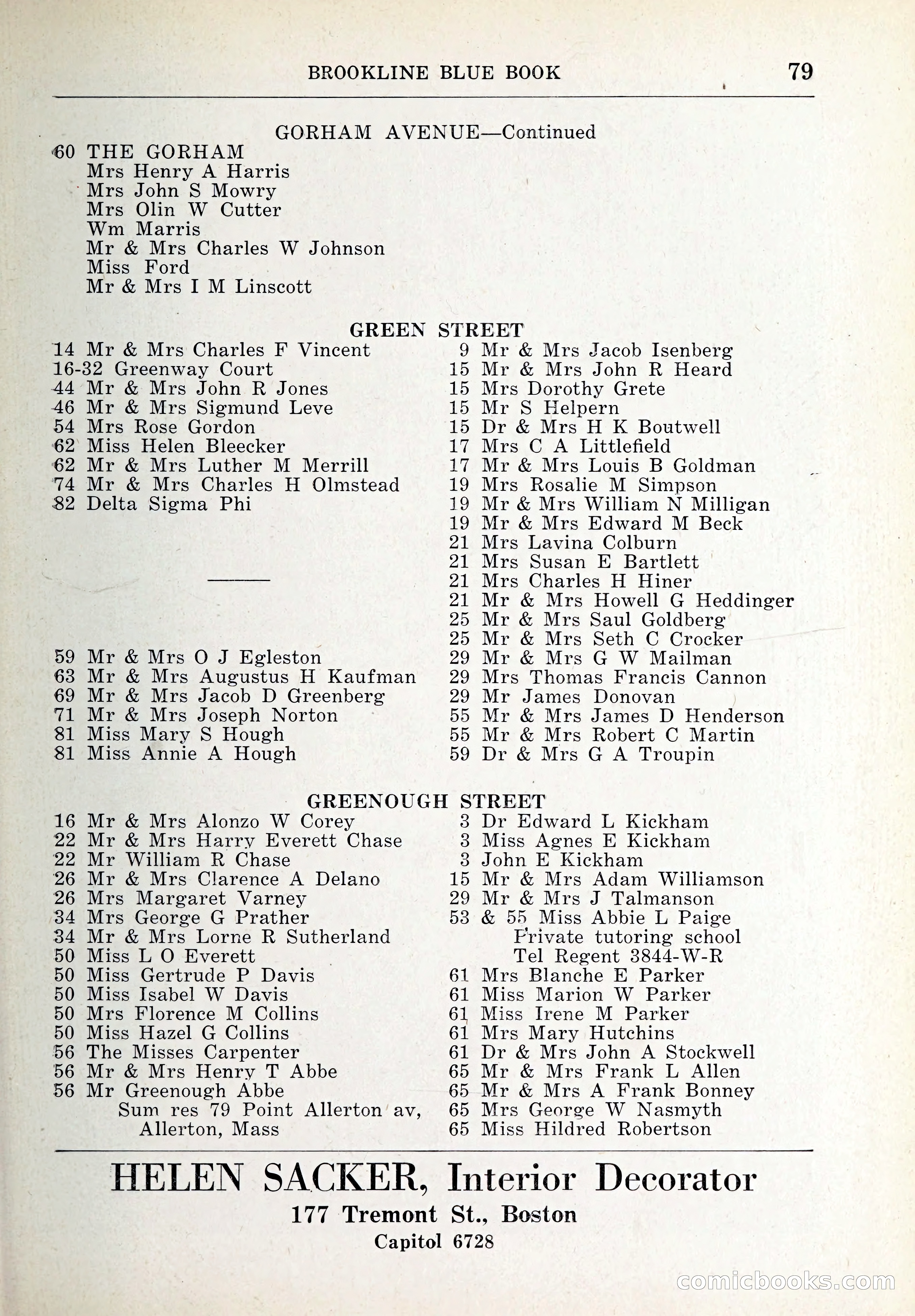 Blue Book of Brookline and Longwood — page 112 of 347
