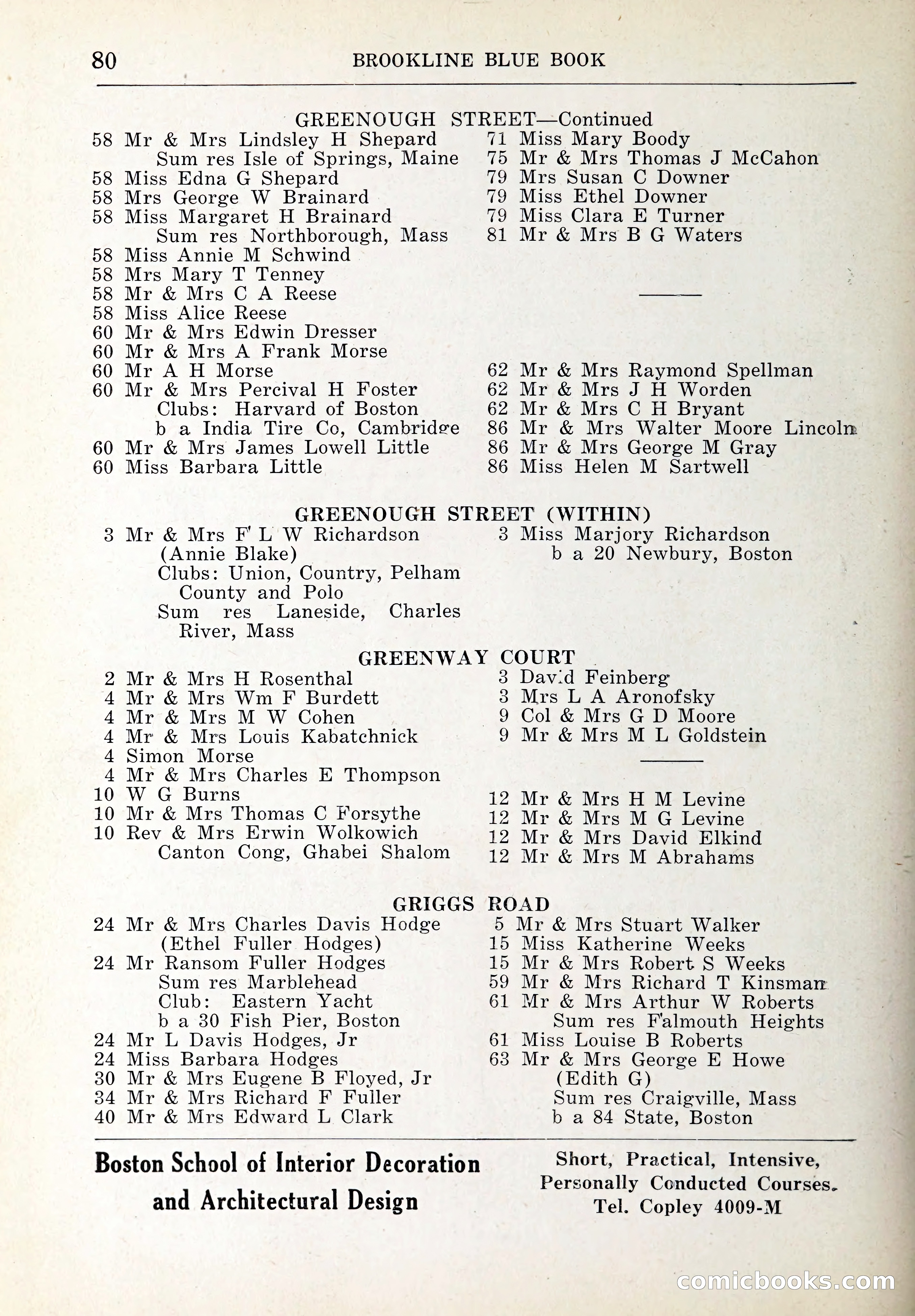 Blue Book of Brookline and Longwood — page 113 of 347