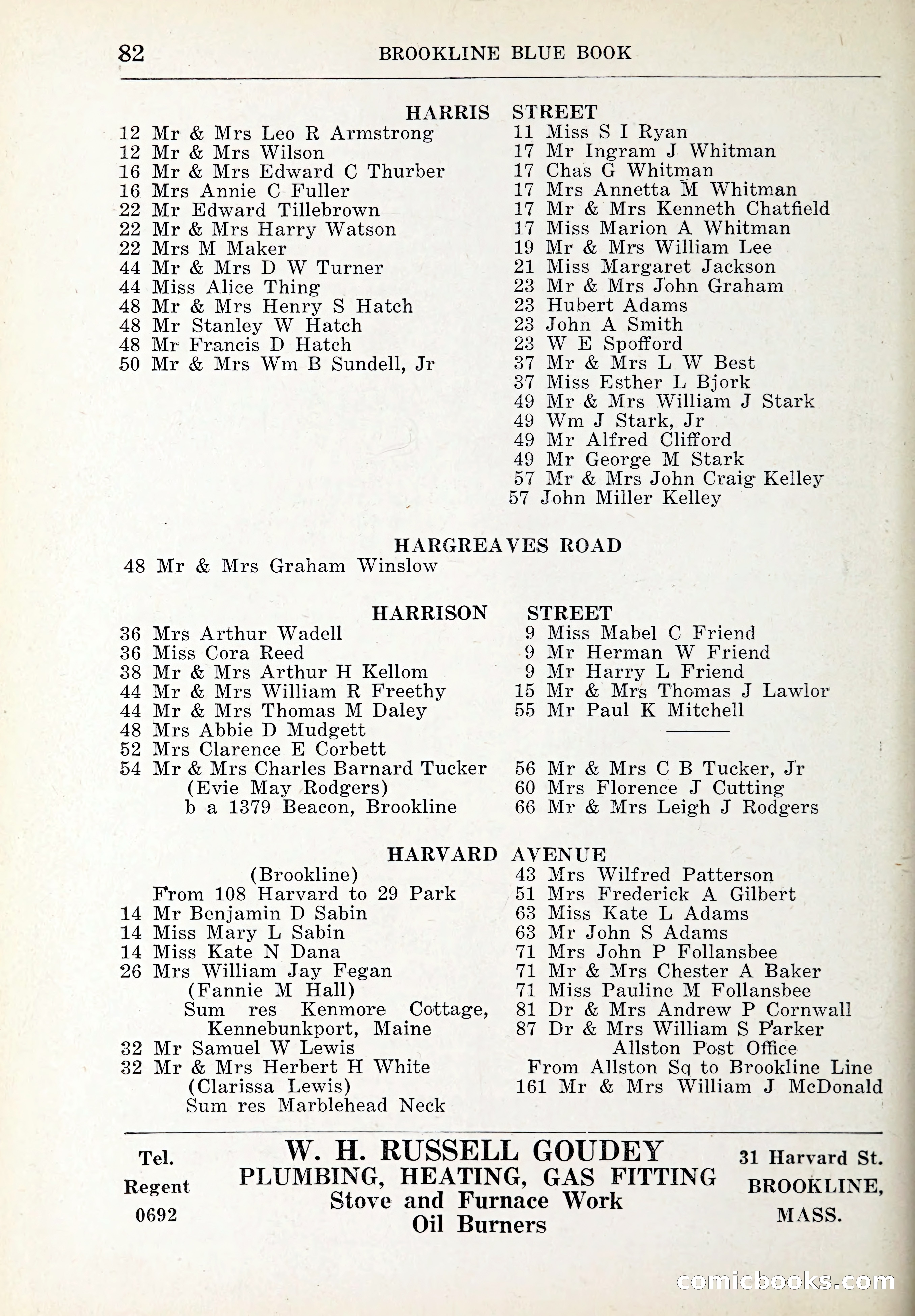 Blue Book of Brookline and Longwood — page 117 of 347