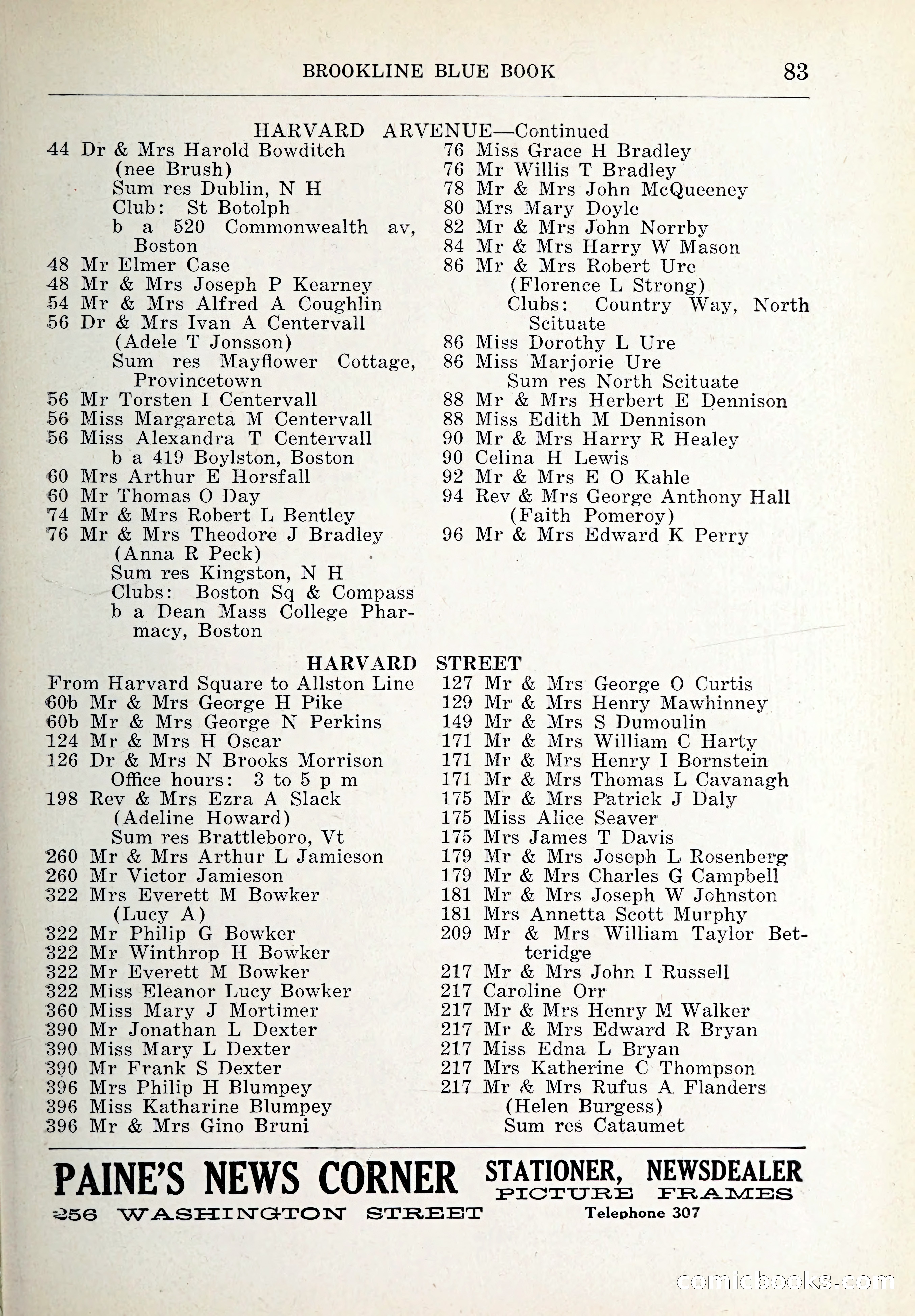 Blue Book of Brookline and Longwood — page 118 of 347