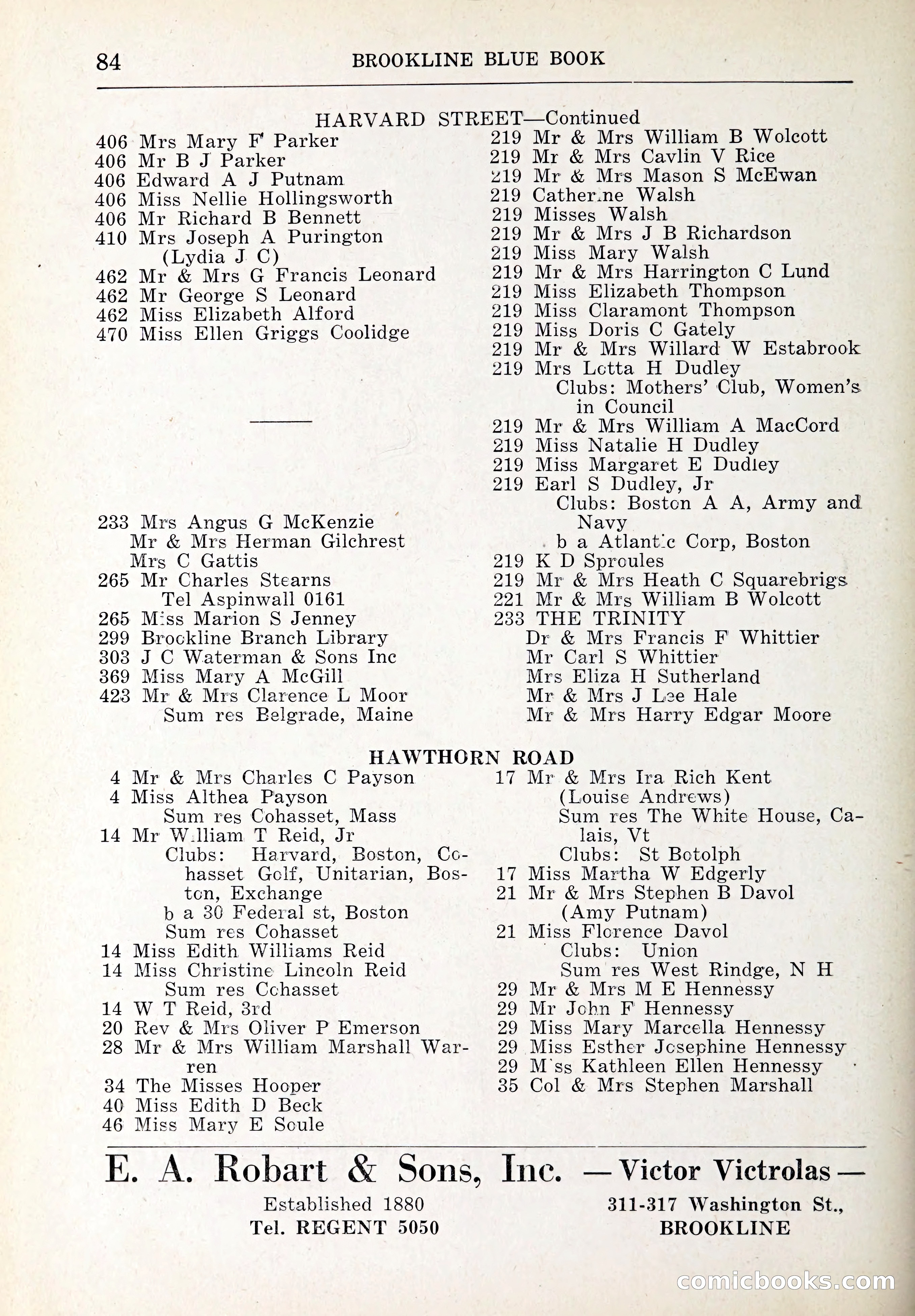 Blue Book of Brookline and Longwood — page 119 of 347